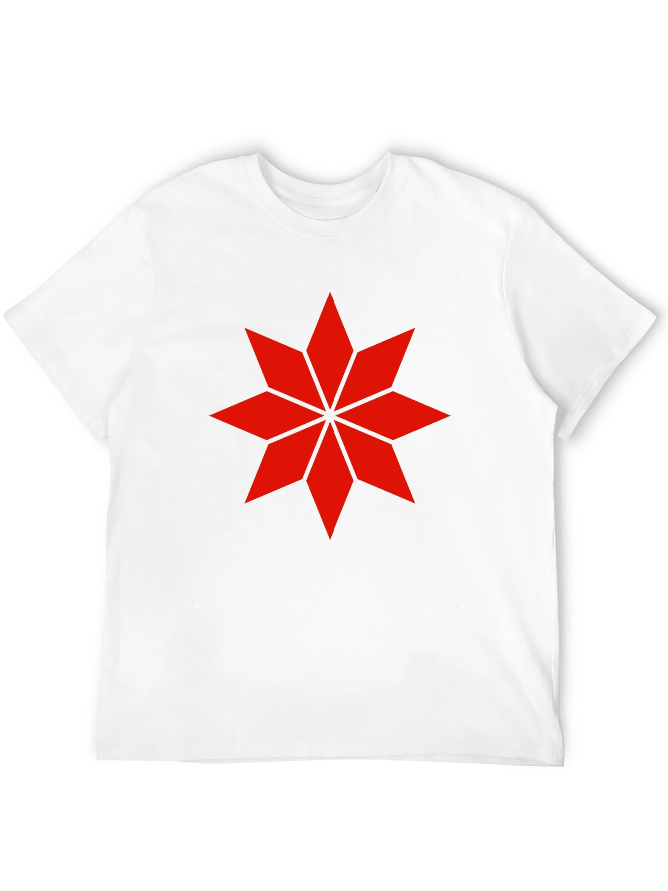 Geometric Star Graphic Tee - Black Cotton Shirt