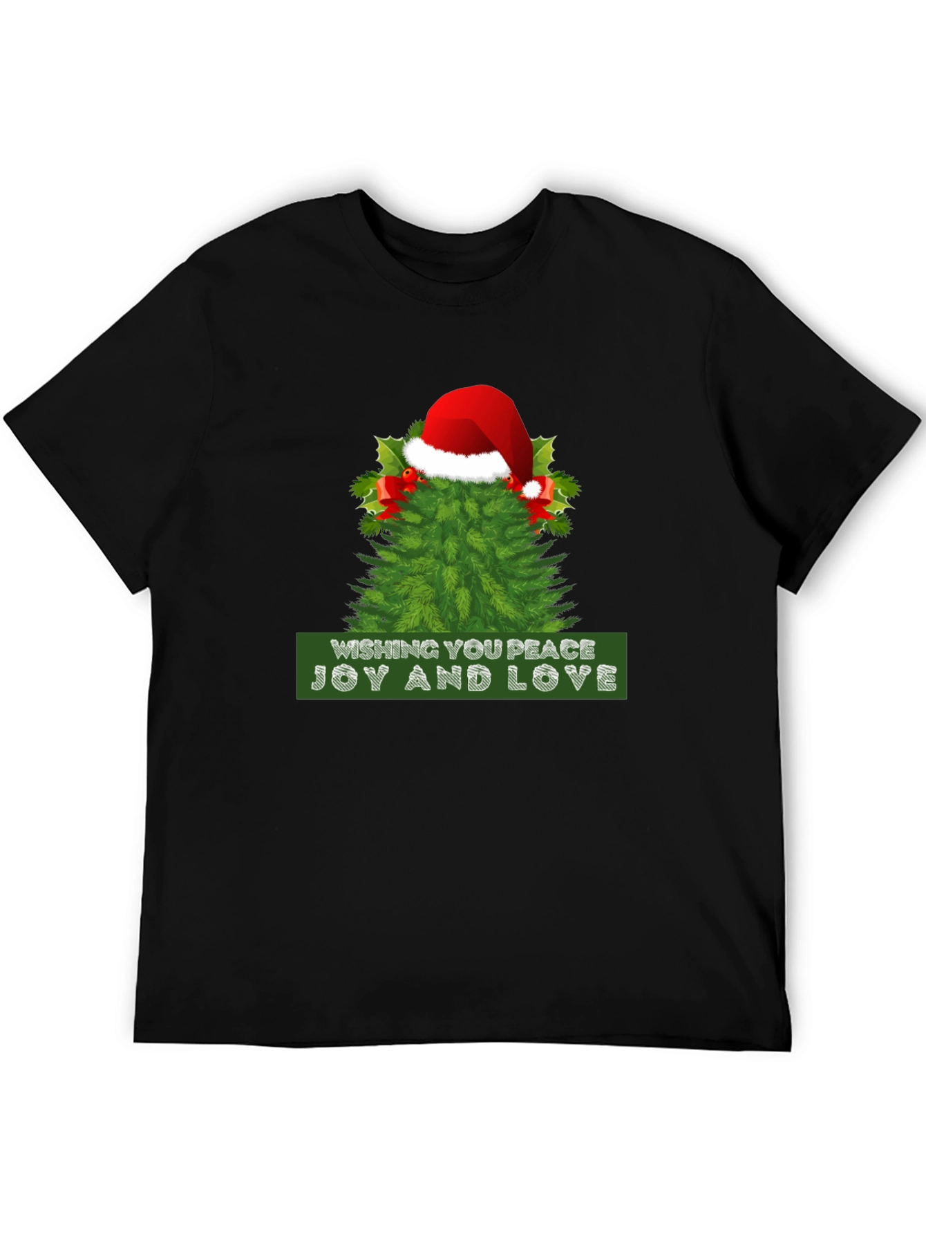 Festive Peace Joy and Love Christmas Tee