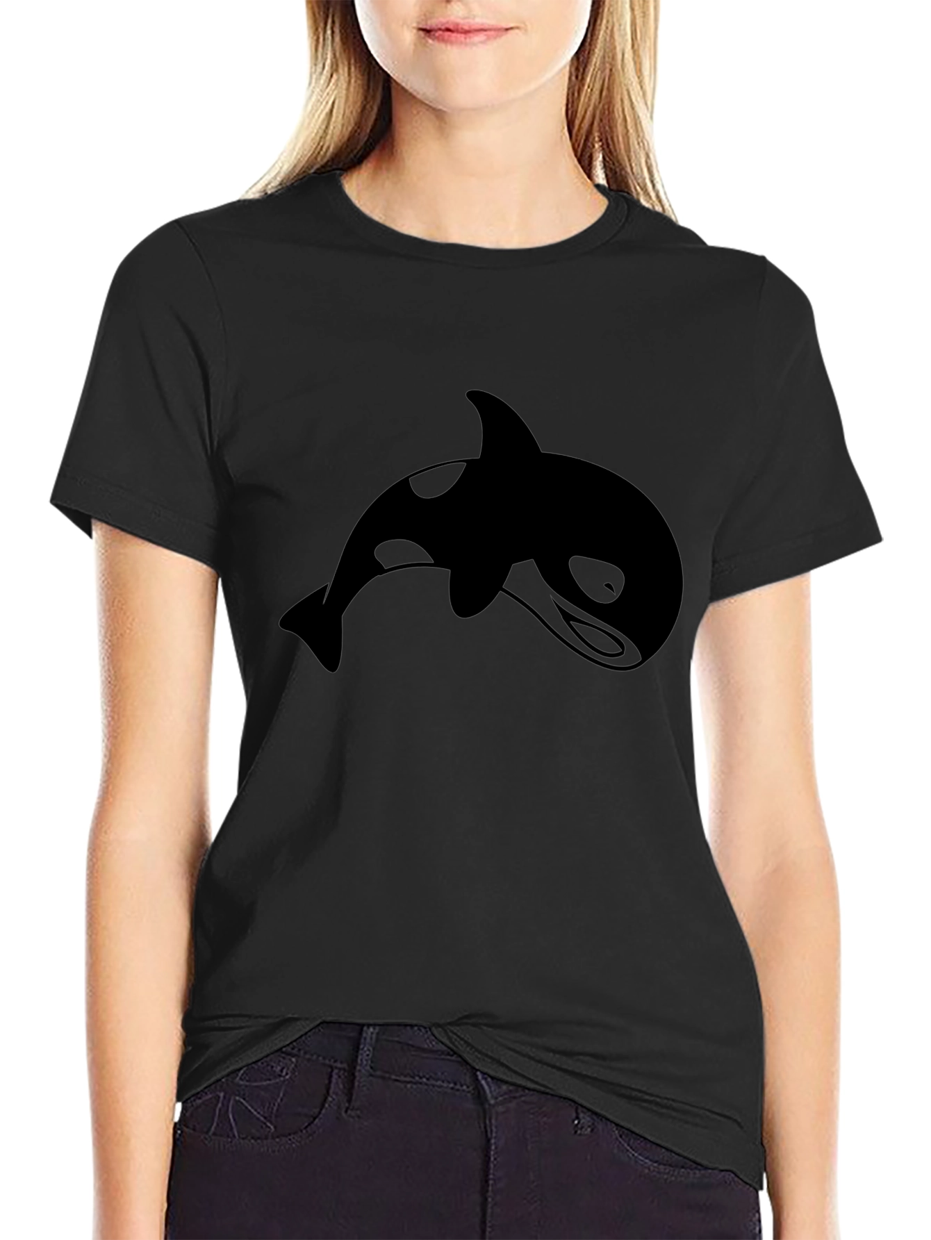 Killer Whale Graphic T-Shirt - Black
