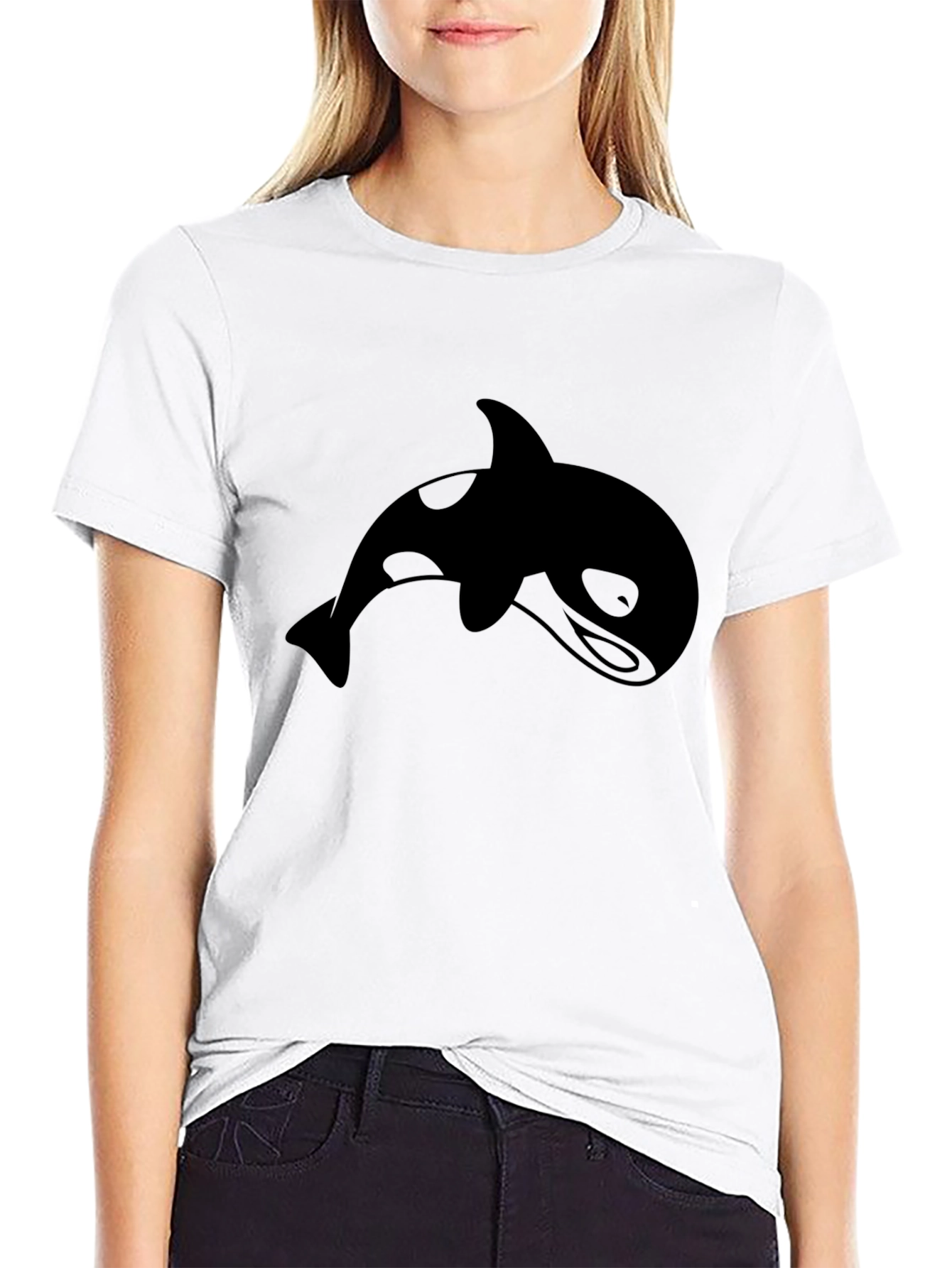 Killer Whale Graphic T-Shirt - Black