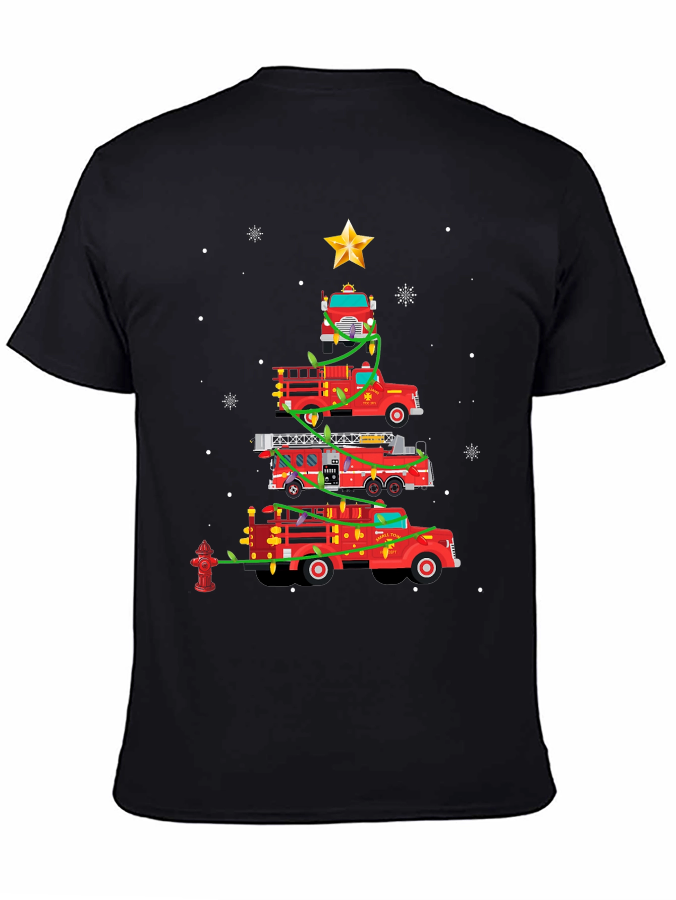 Firetruck Christmas Tree T-Shirt