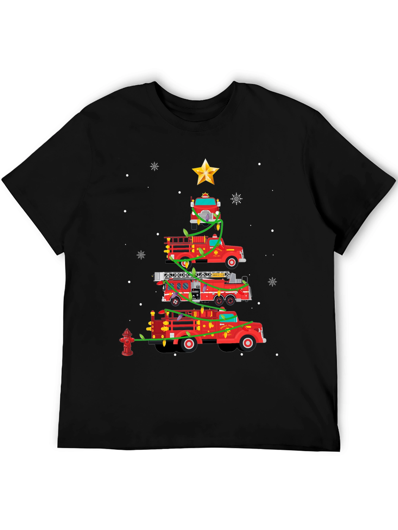 Firetruck Christmas Tree T-Shirt