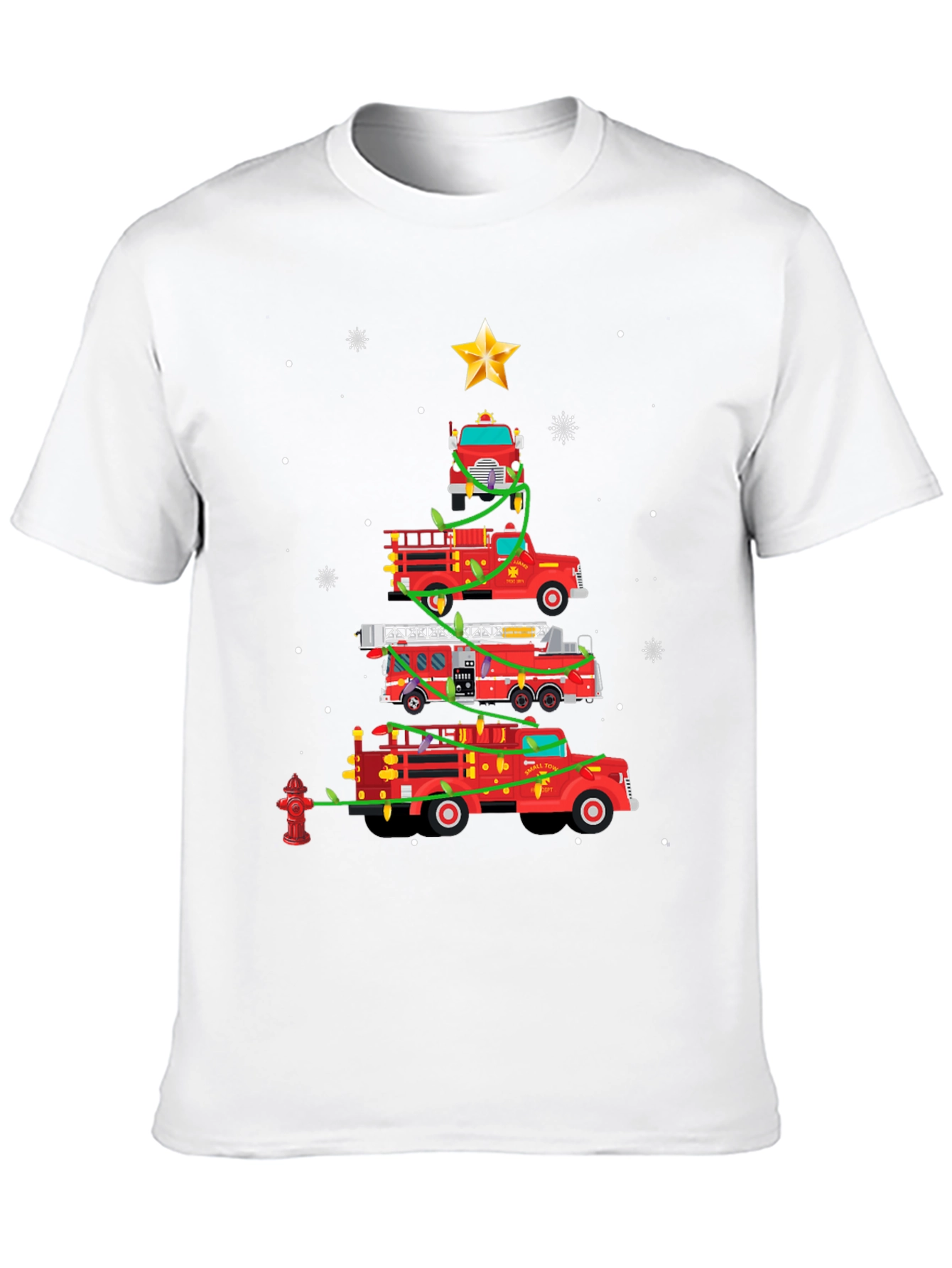 Firetruck Christmas Tree T-Shirt