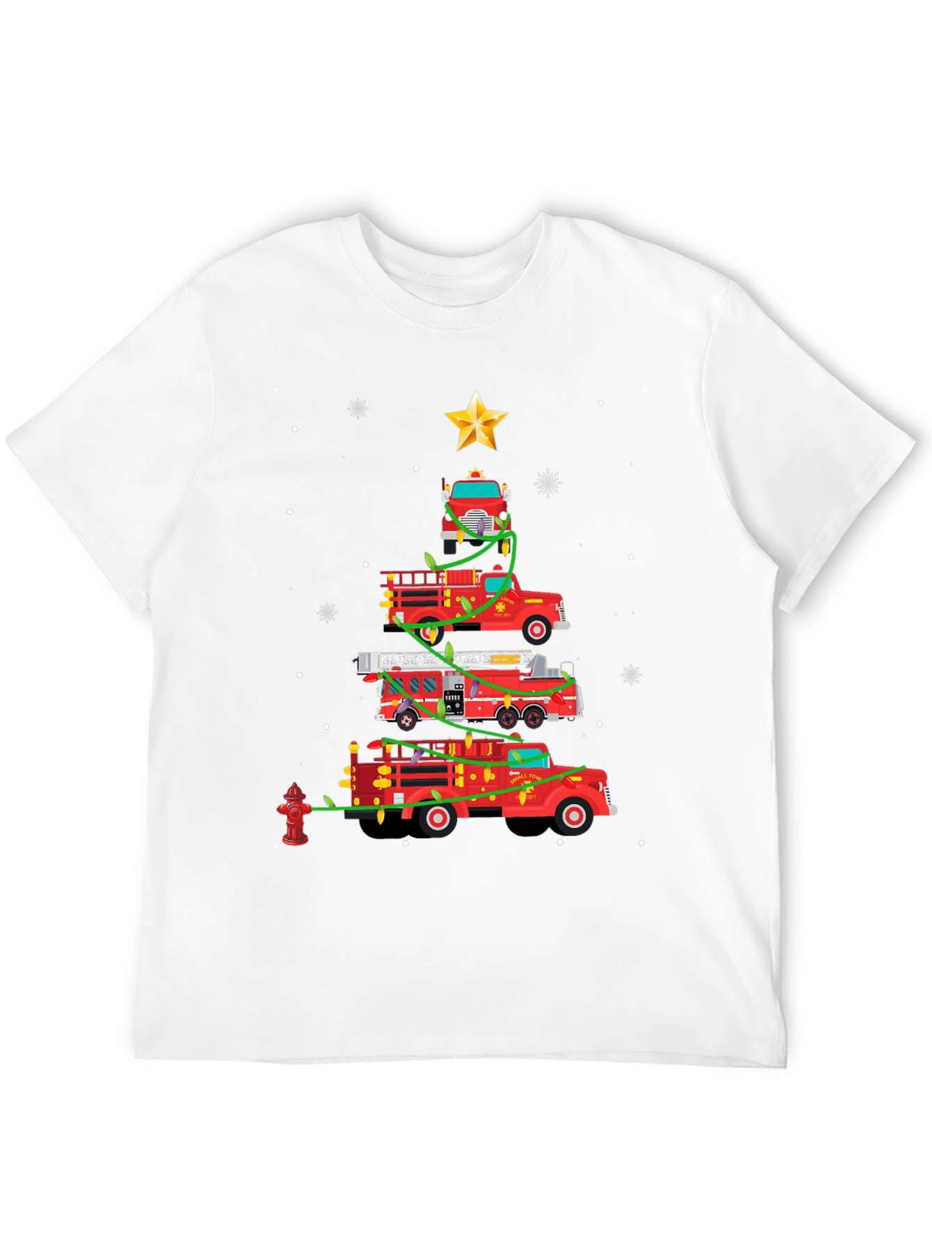 Firetruck Christmas Tree T-Shirt