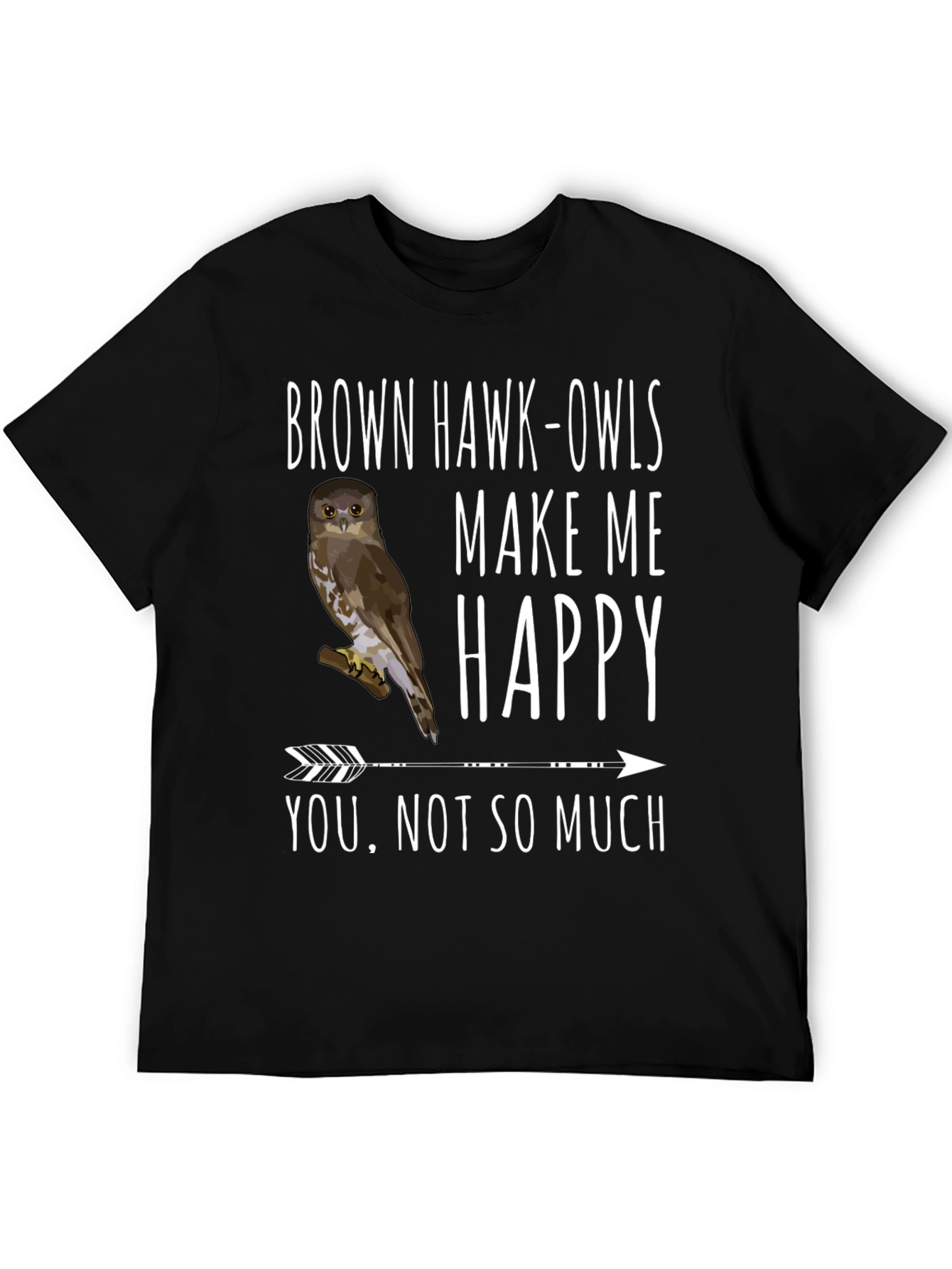 Brown Hawk-Owls Graphic T-Shirt