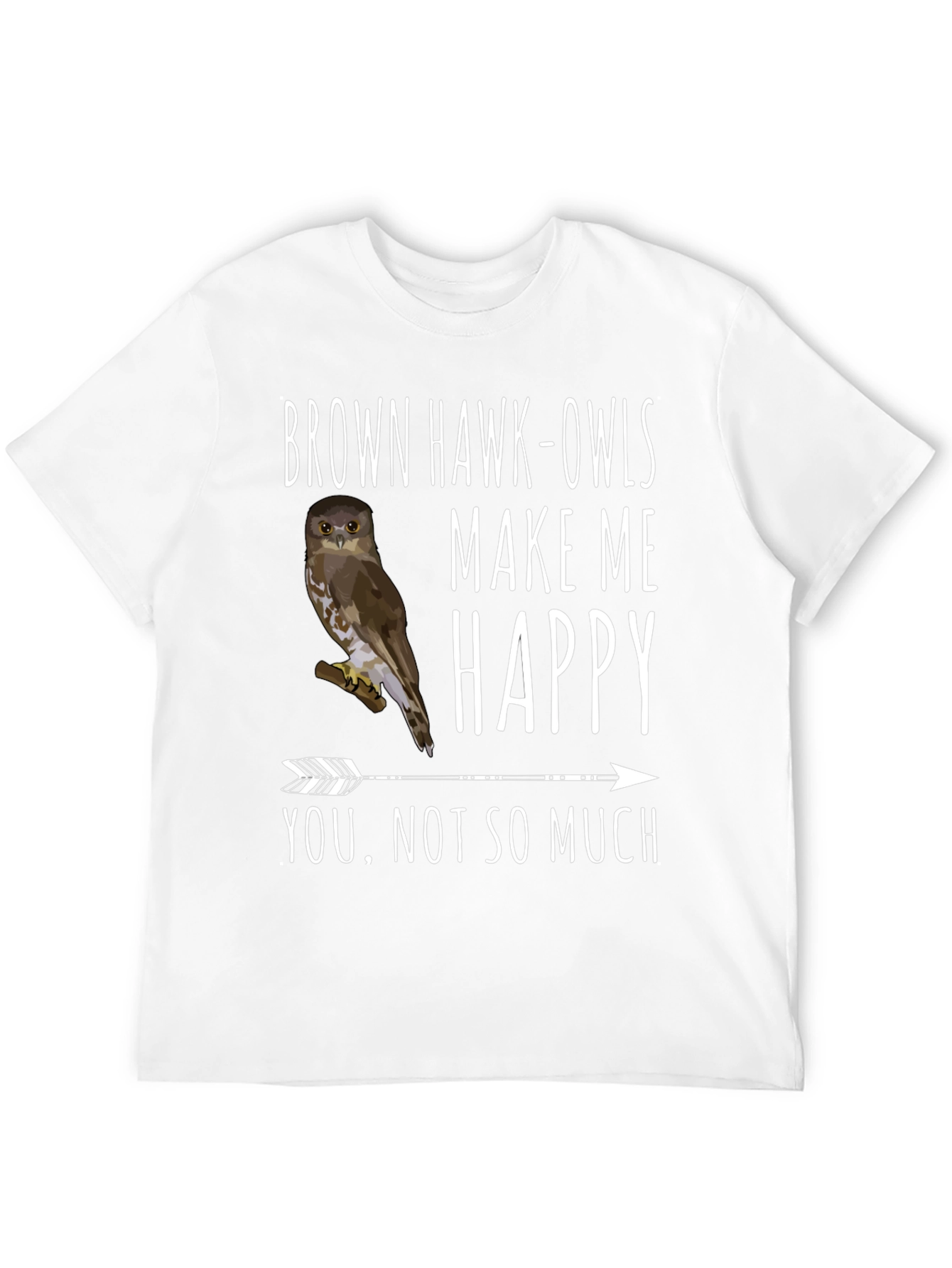 Brown Hawk-Owls Graphic T-Shirt