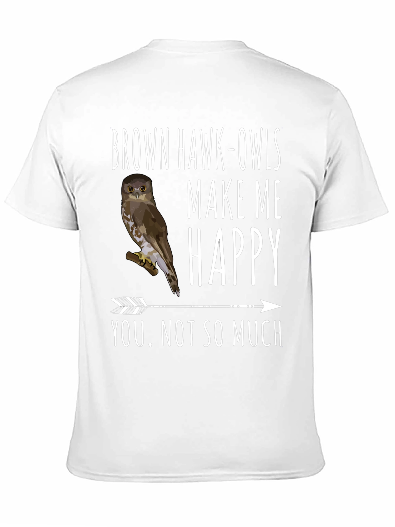 Brown Hawk-Owls Graphic T-Shirt