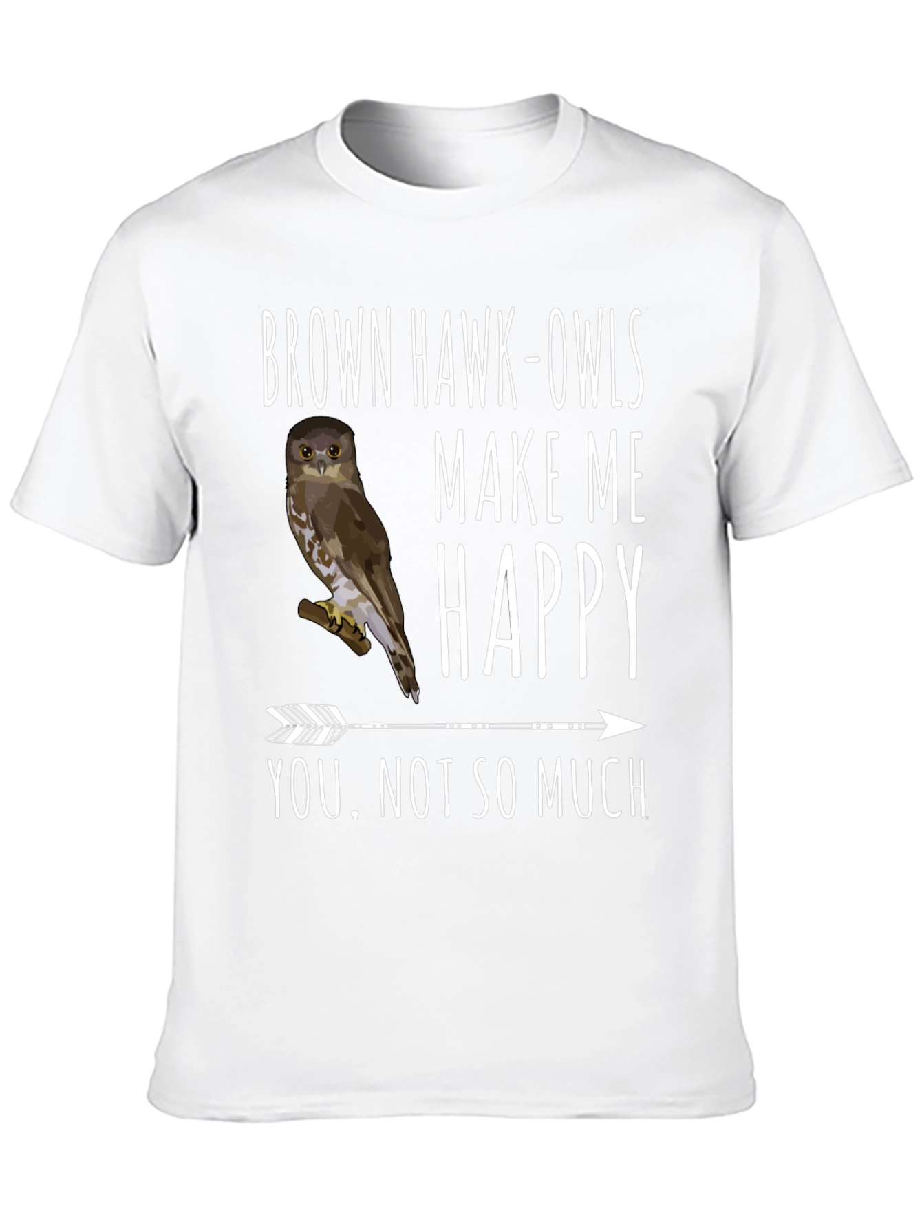 Brown Hawk-Owls Graphic T-Shirt