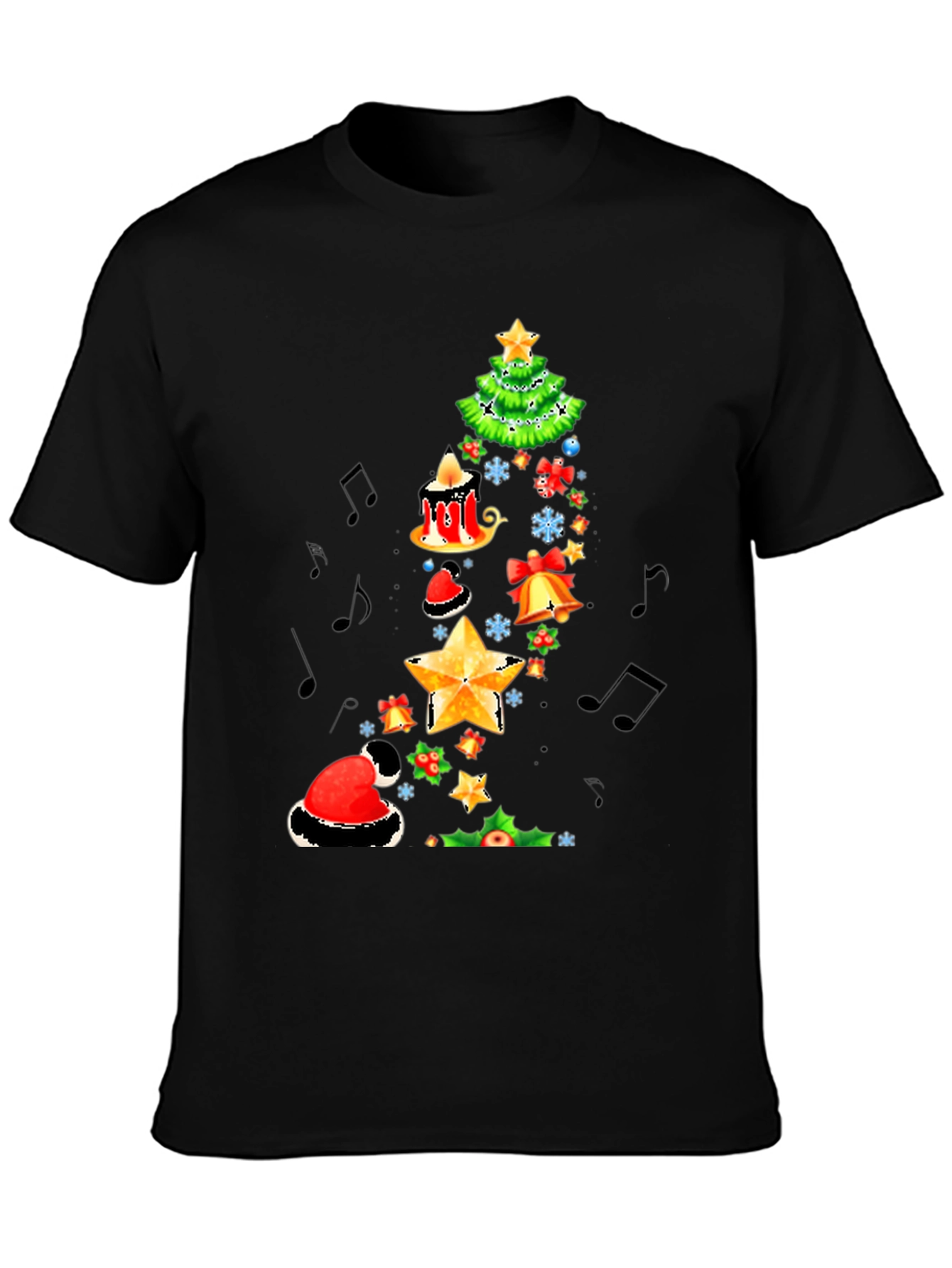 Festive Christmas Tree Music T-Shirt