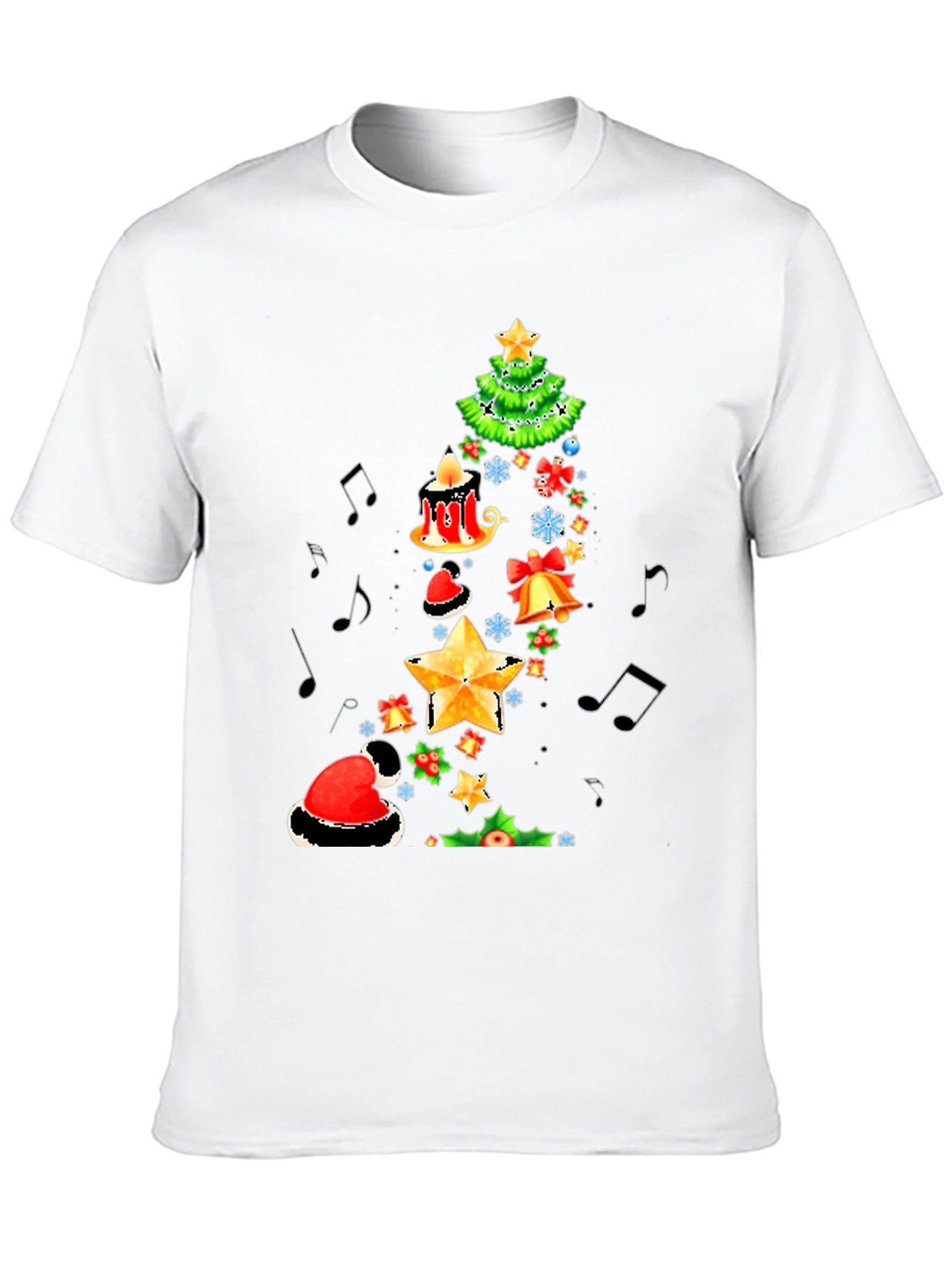 Festive Christmas Tree Music T-Shirt
