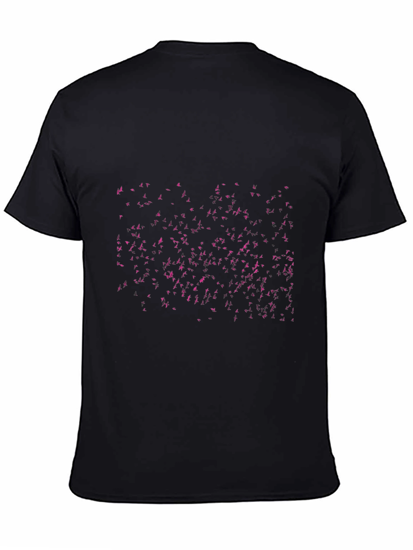 Flock Print Black T-Shirt