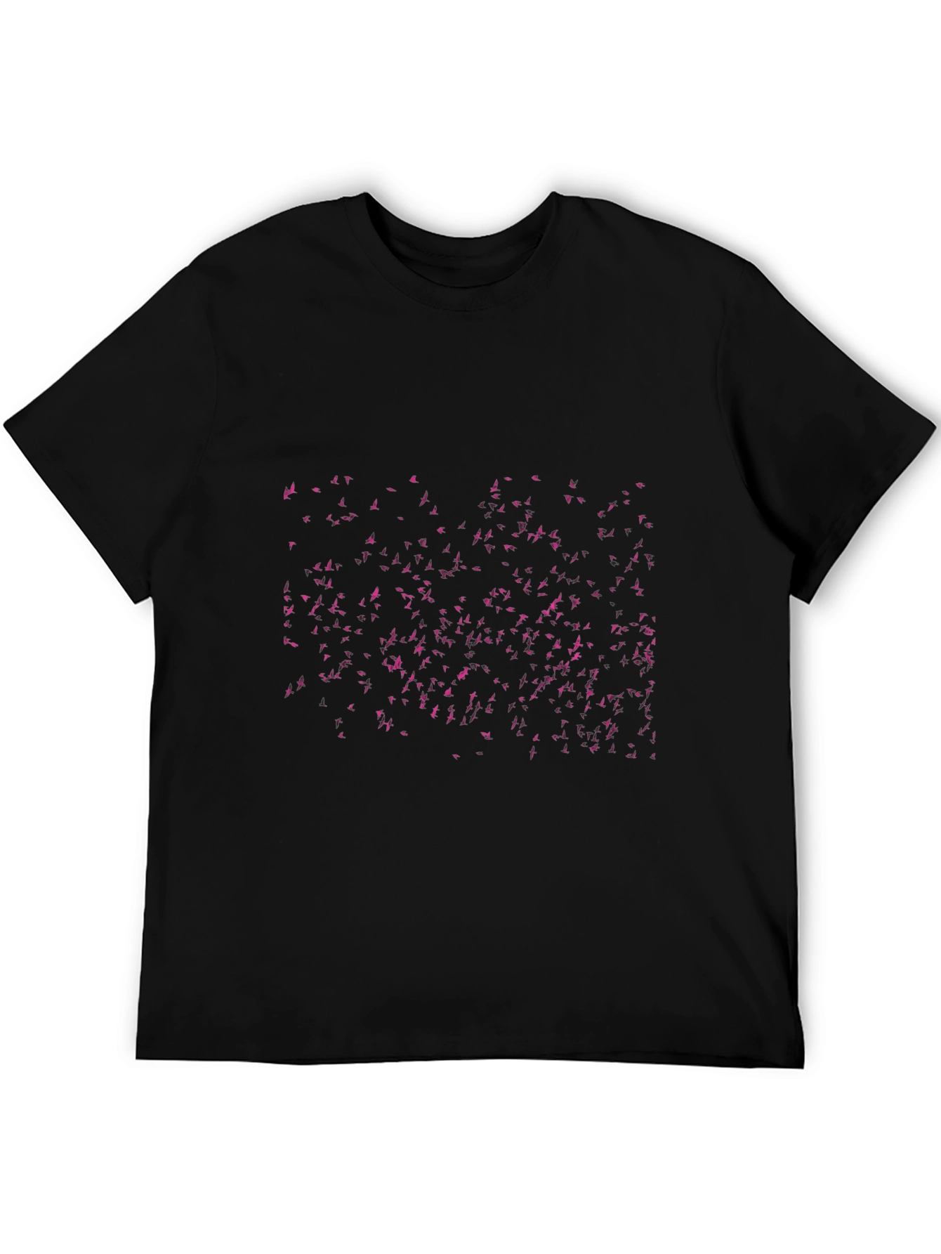 Flock Print Black T-Shirt