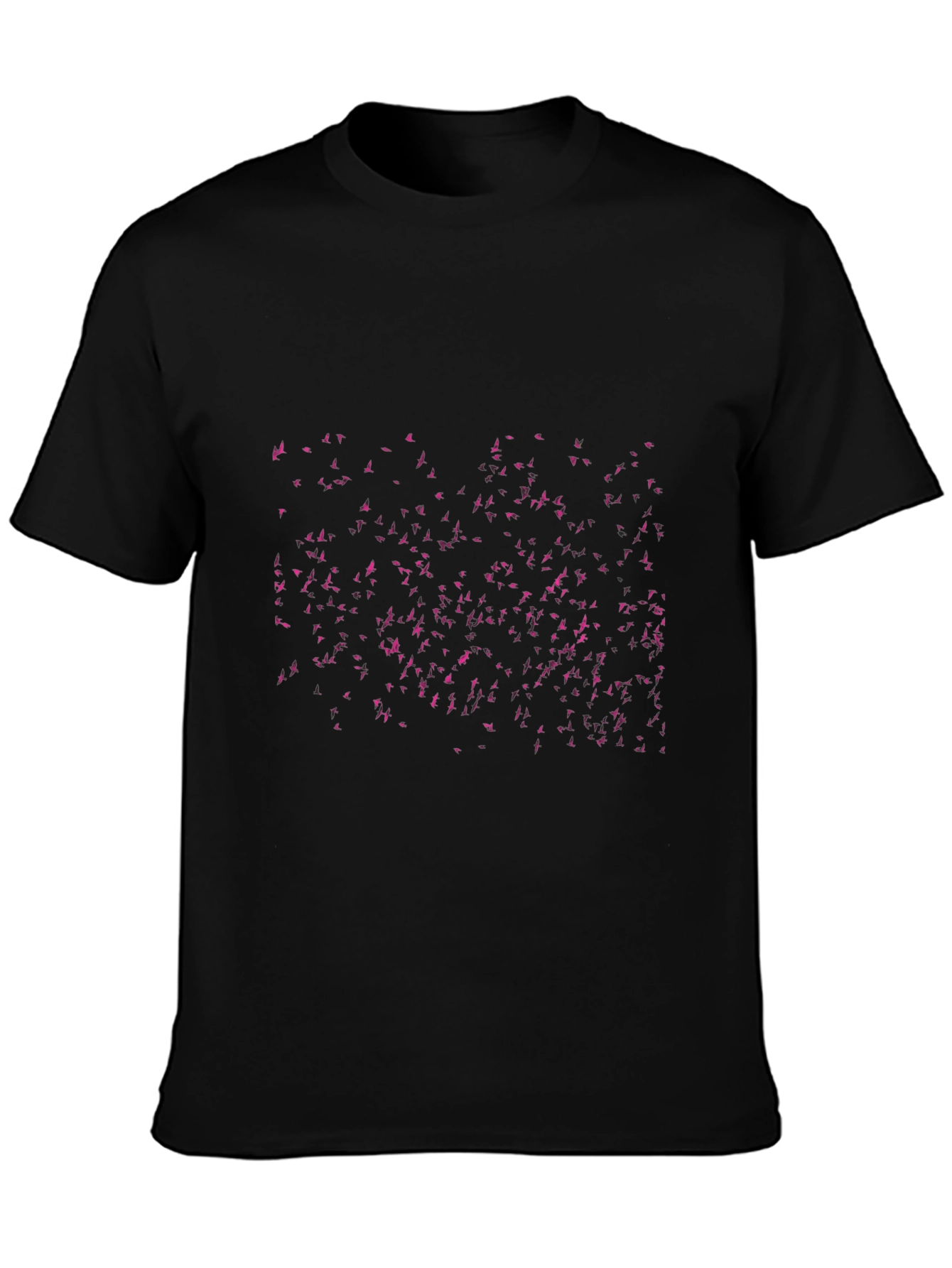 Flock Print Black T-Shirt