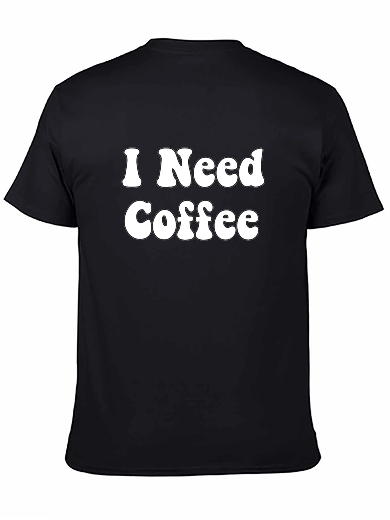 I Need Coffee Graphic Tee - Black