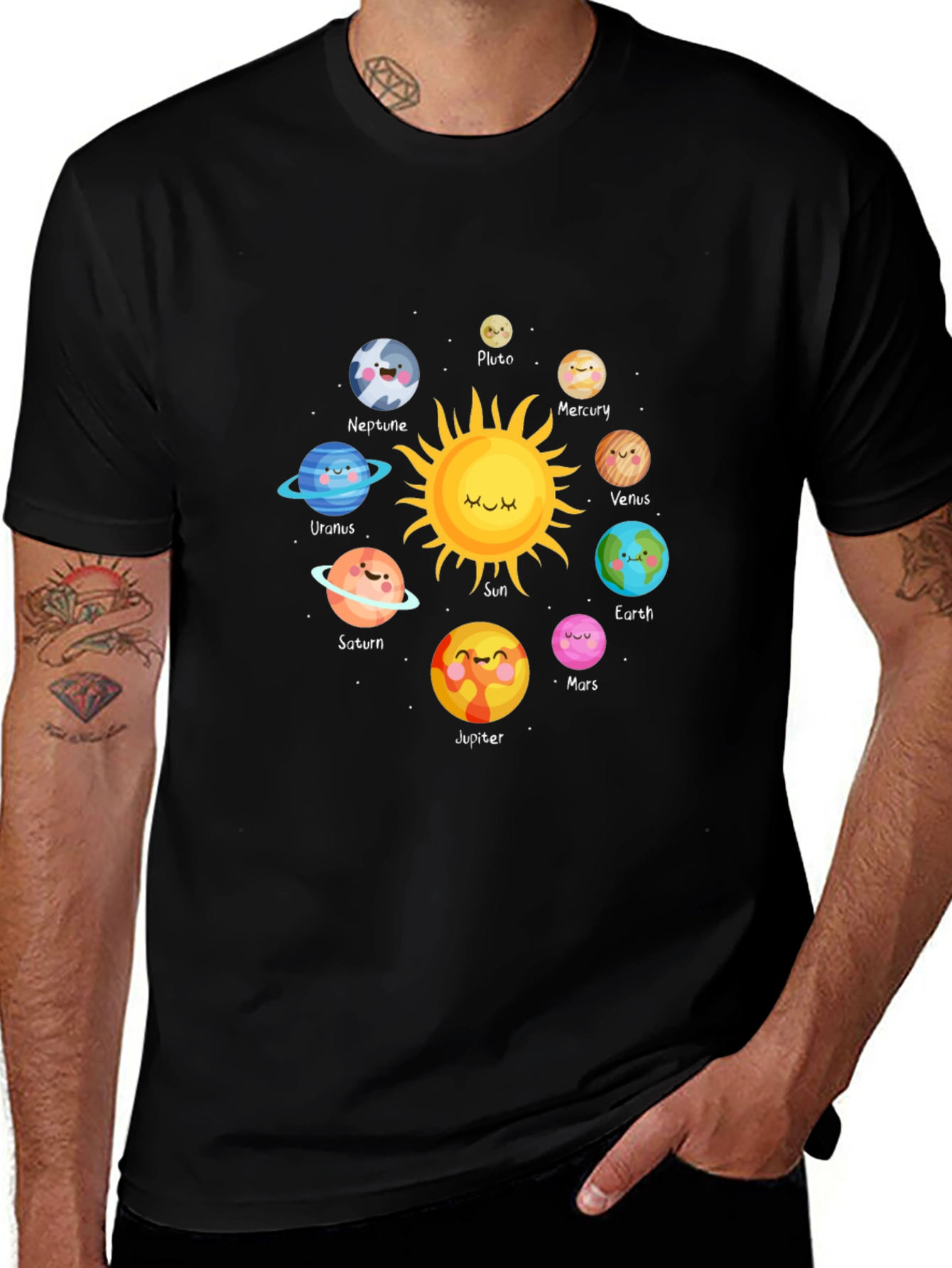 Cartoon Planets T-Shirt - Space Theme