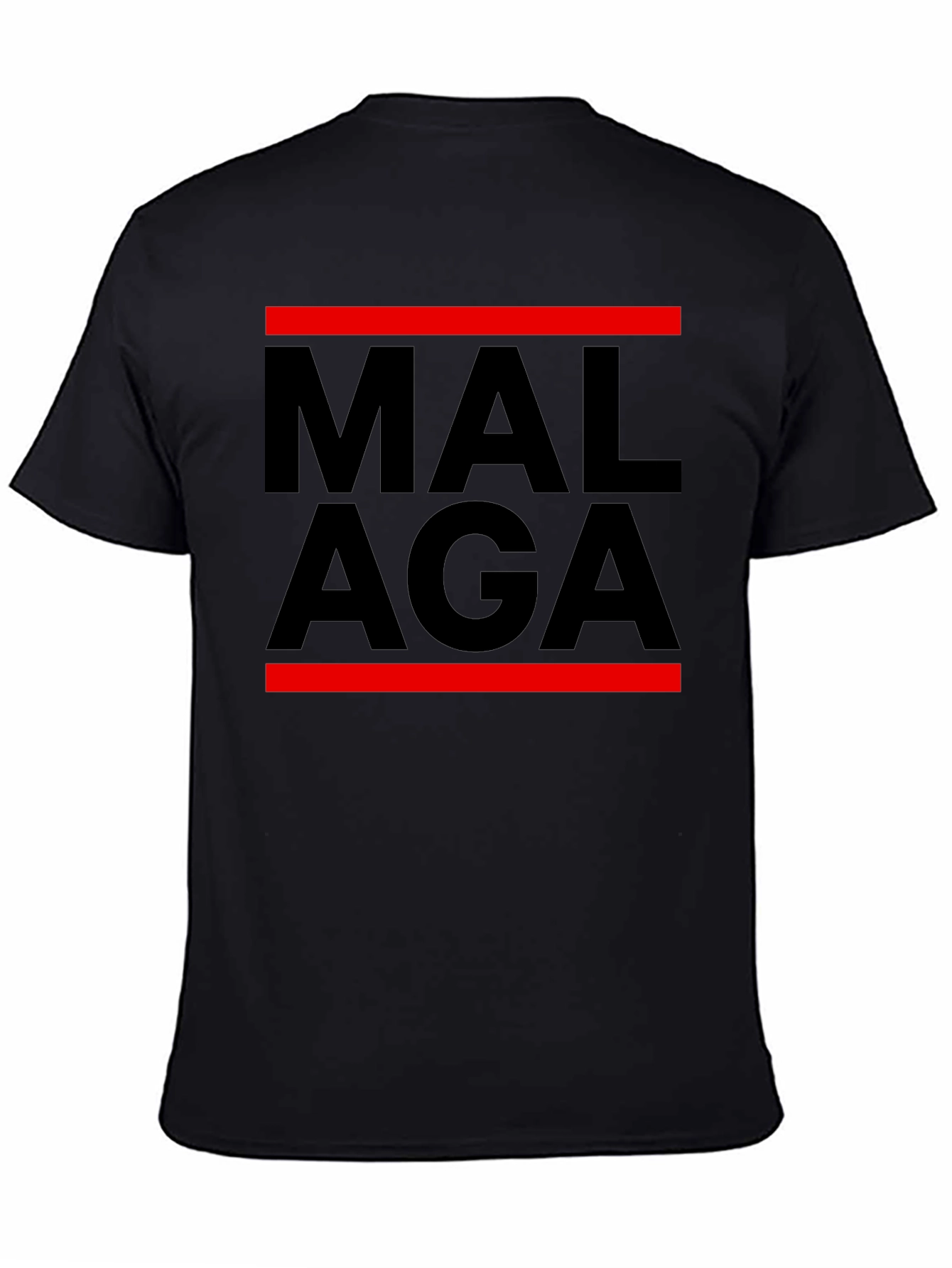 Malaga Graphic Tee - Stylish Mens Black T-Shirt