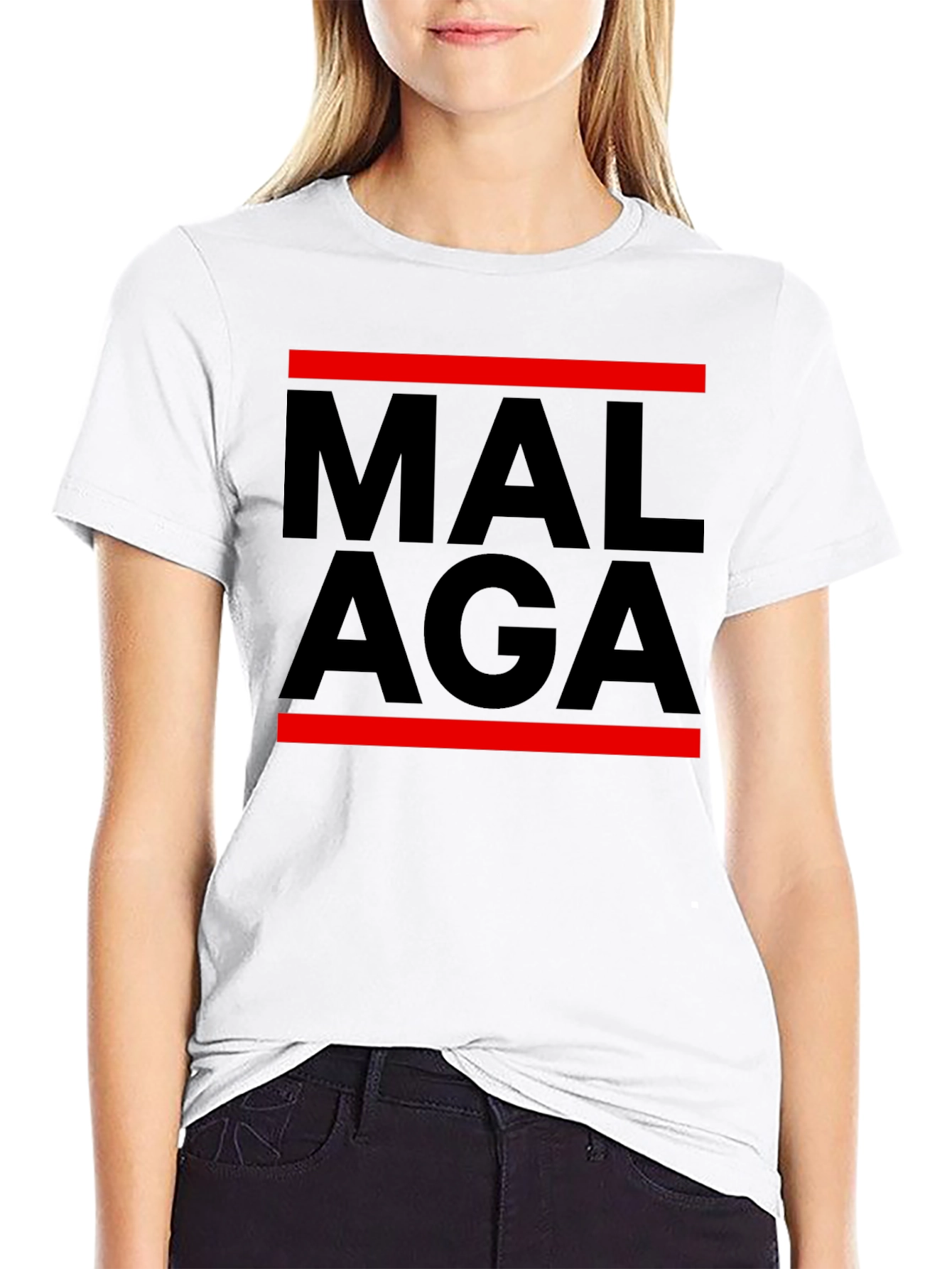 Malaga Graphic Tee - Stylish Mens Black T-Shirt