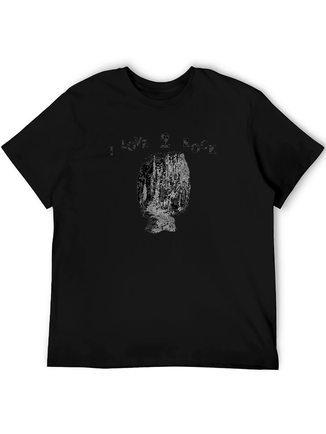 I Love 2 Rock T-Shirt - Black