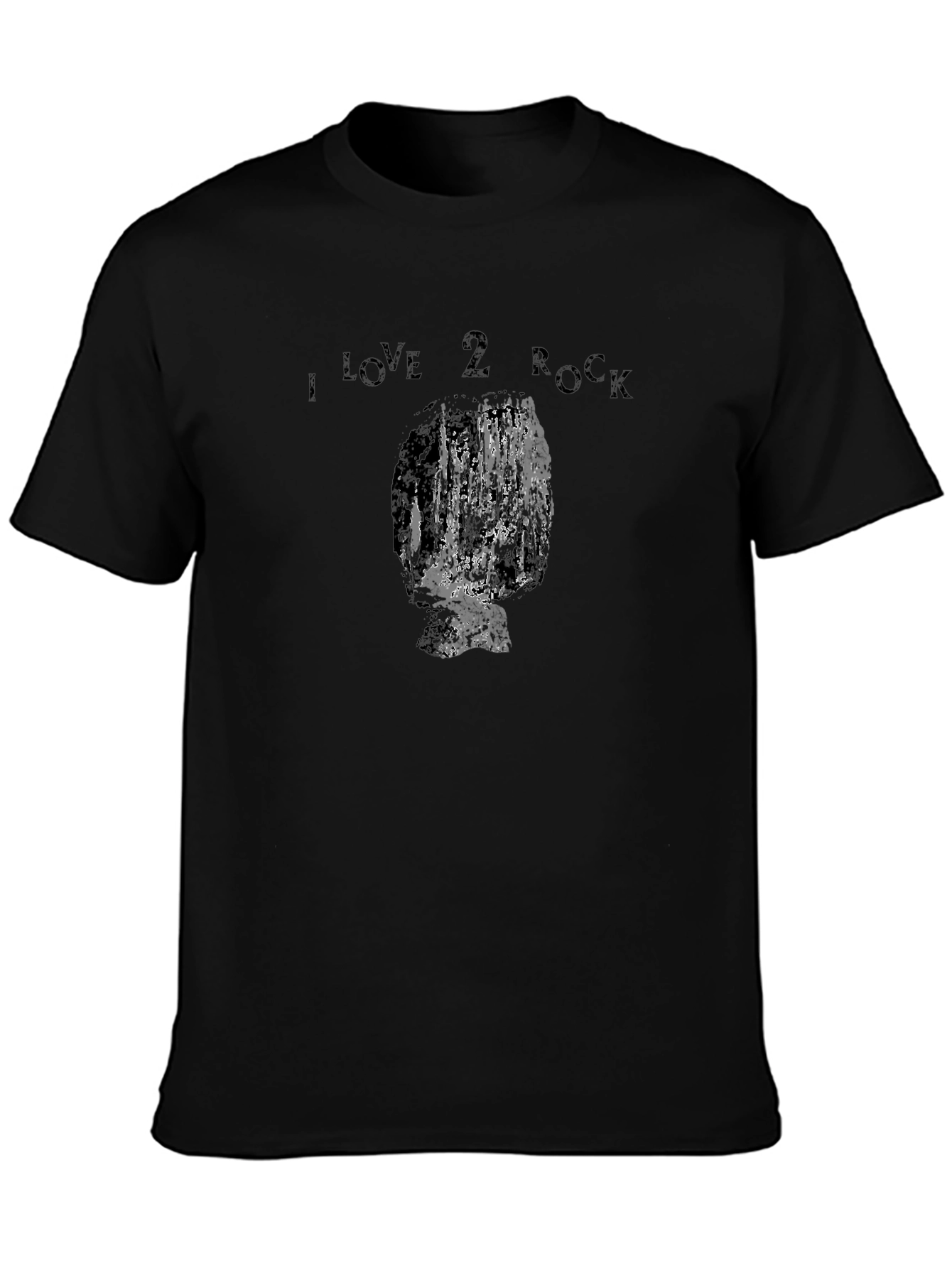 I Love 2 Rock T-Shirt - Black