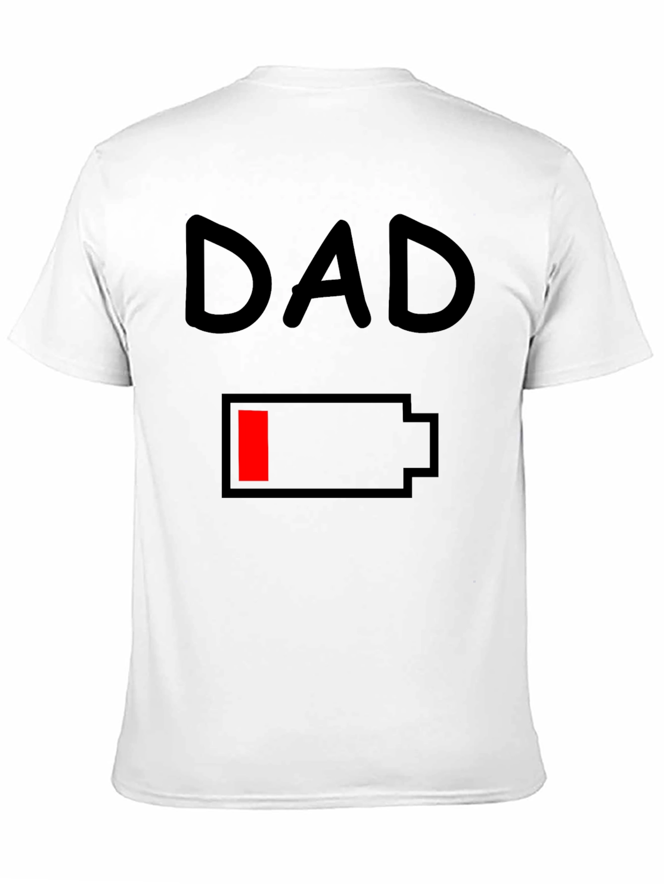 Dad Low Battery Black T-Shirt