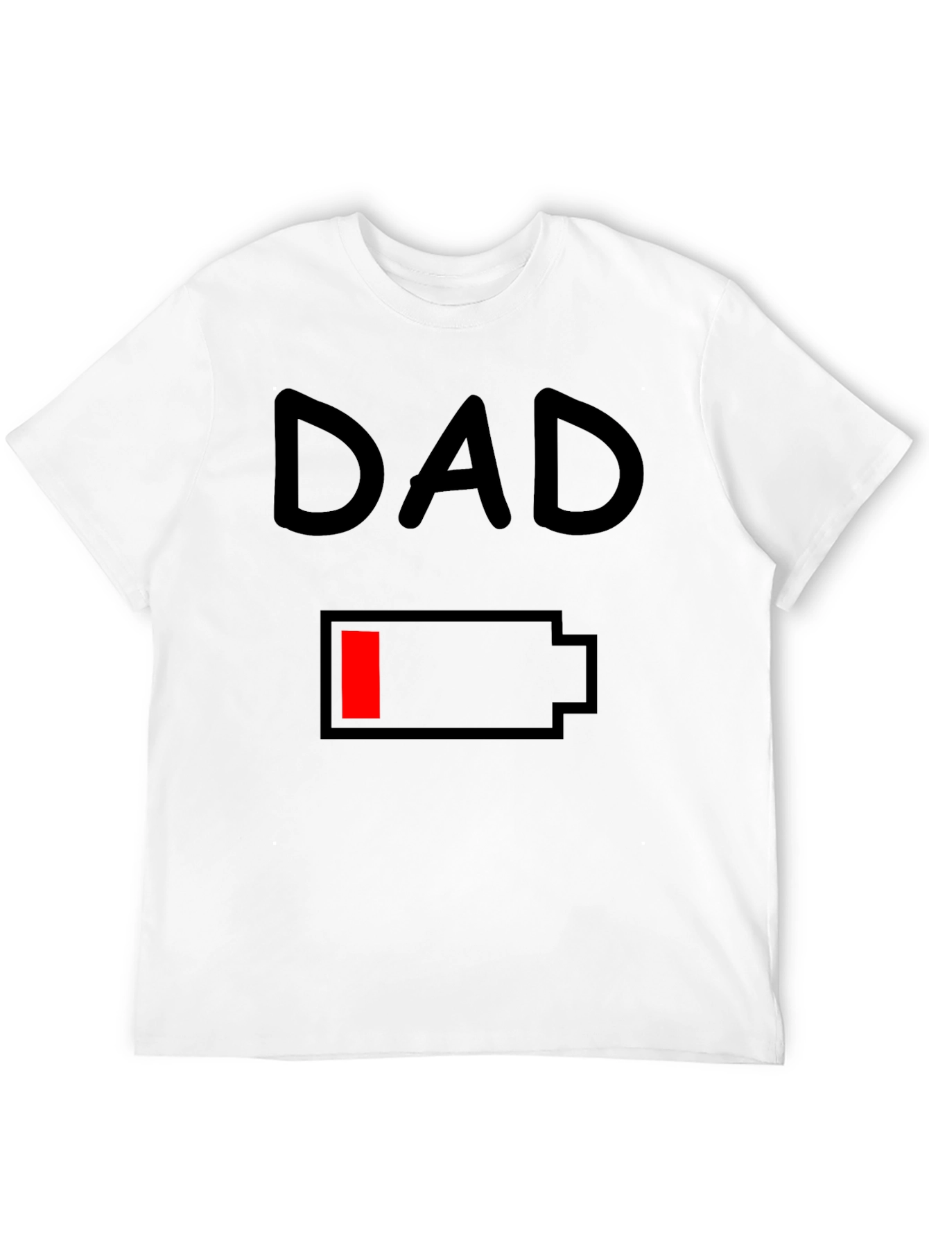 Dad Low Battery Black T-Shirt