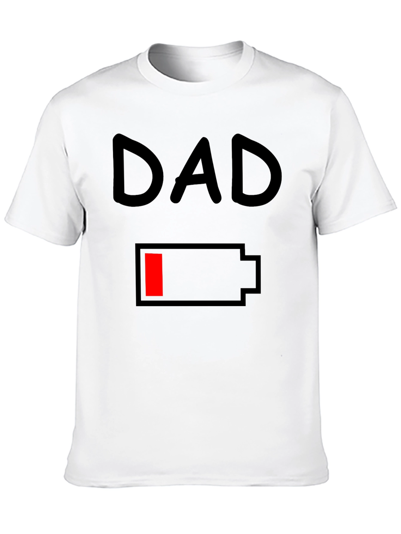 Dad Low Battery Black T-Shirt