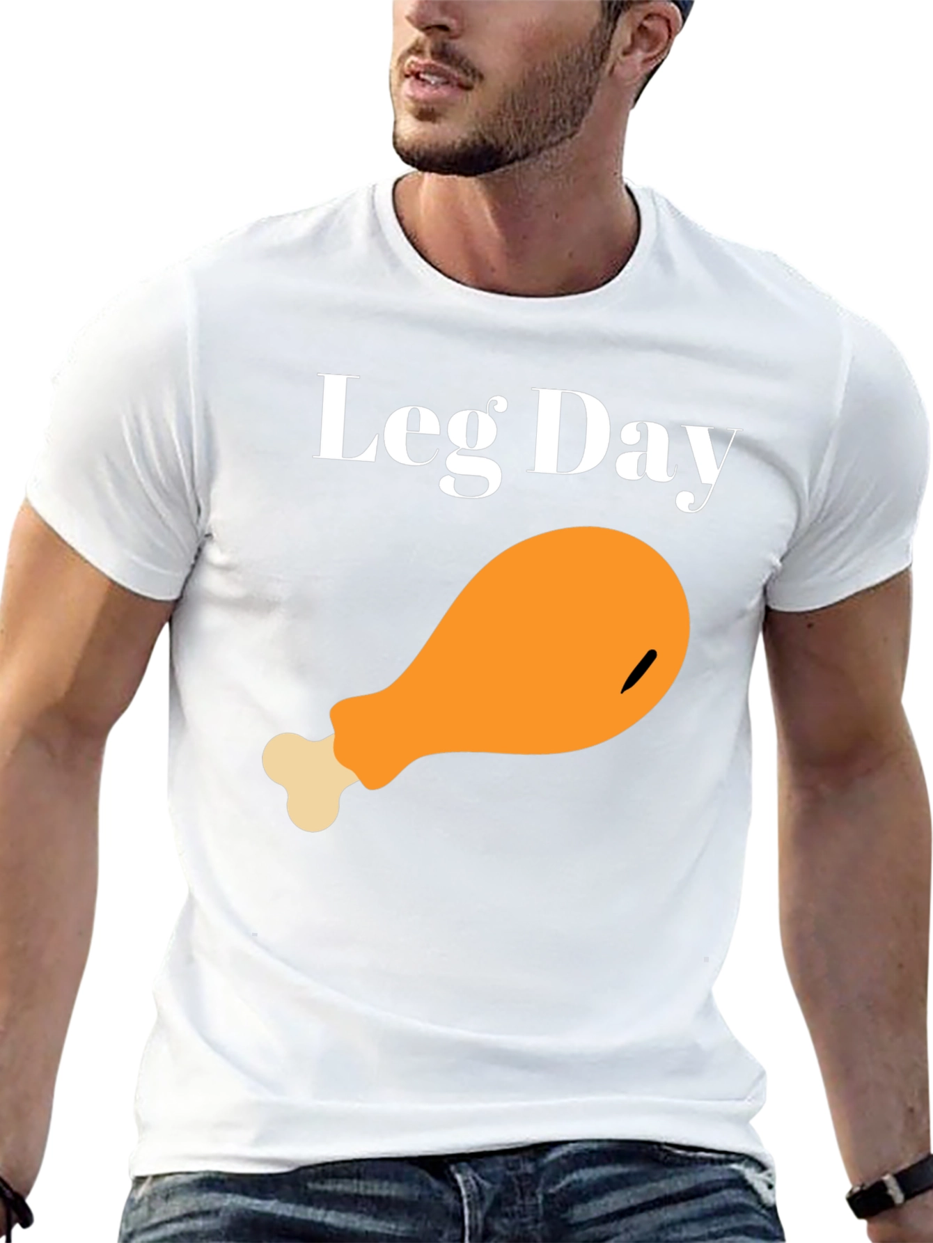 Leg Day Chicken T-Shirt - Funny Workout Tee