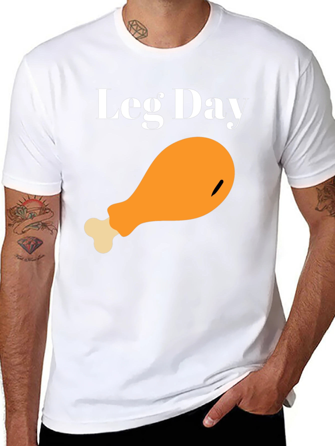Leg Day Chicken T-Shirt - Funny Workout Tee