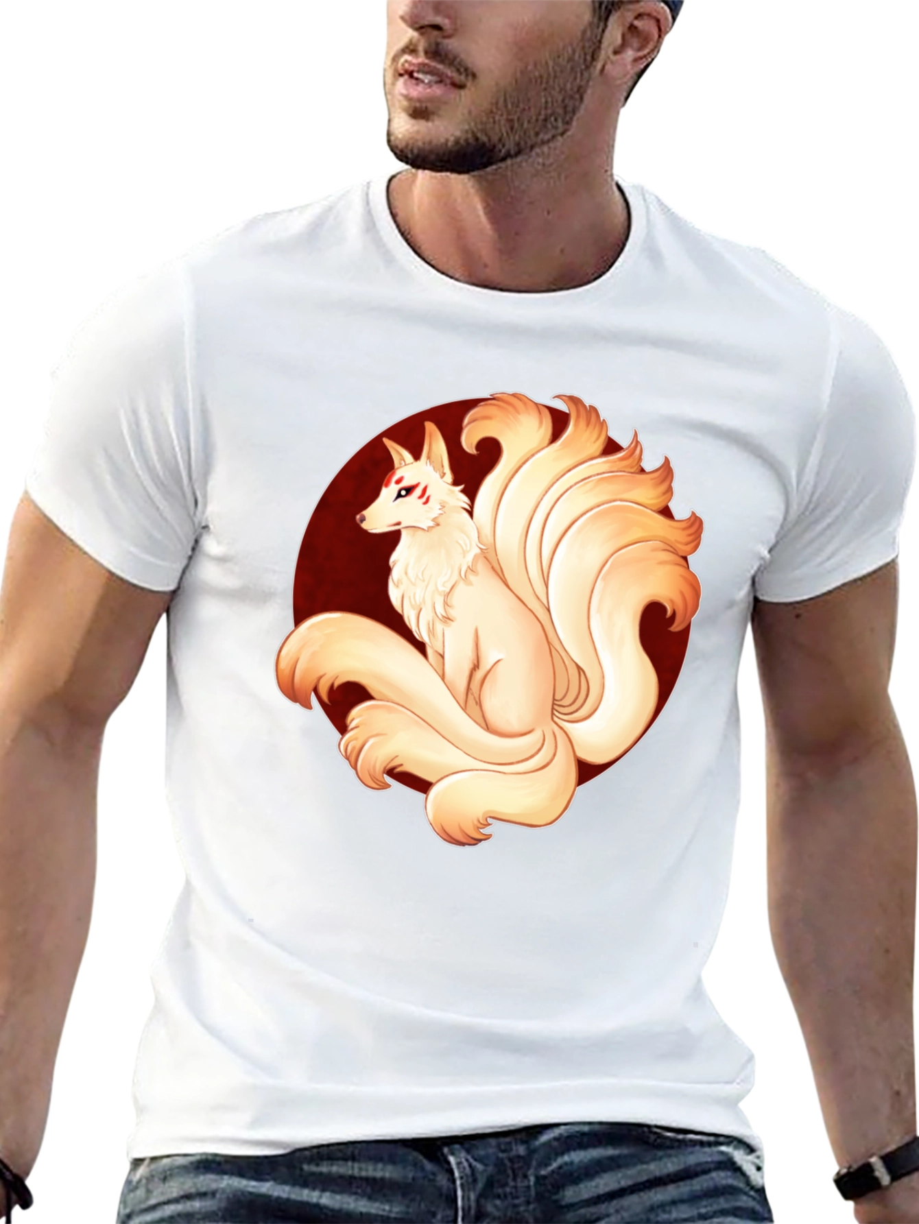 Nine-Tailed Fox Graphic Tee - Stylish Anime Inspired Shirt