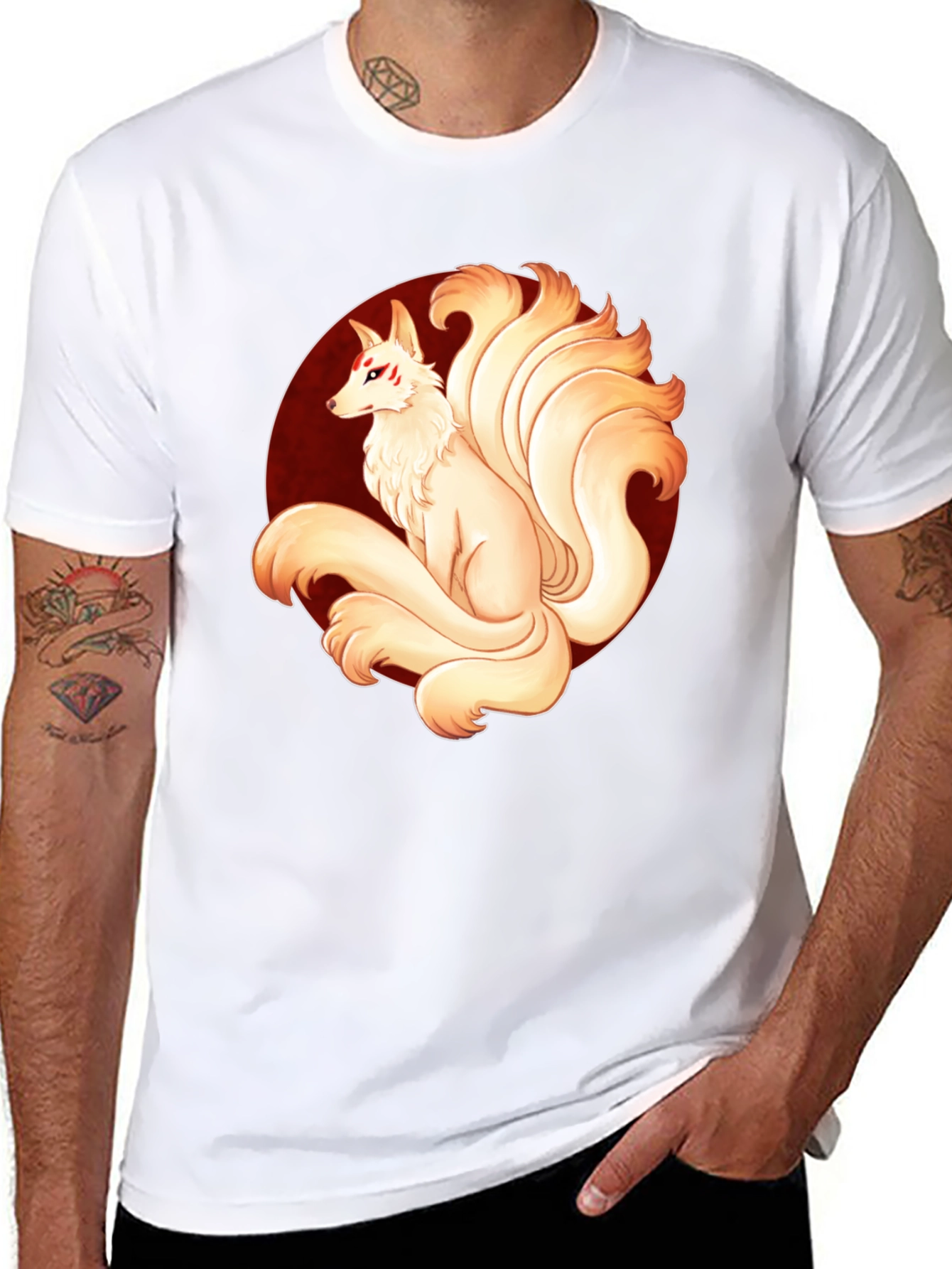 Nine-Tailed Fox Graphic Tee - Stylish Anime Inspired Shirt