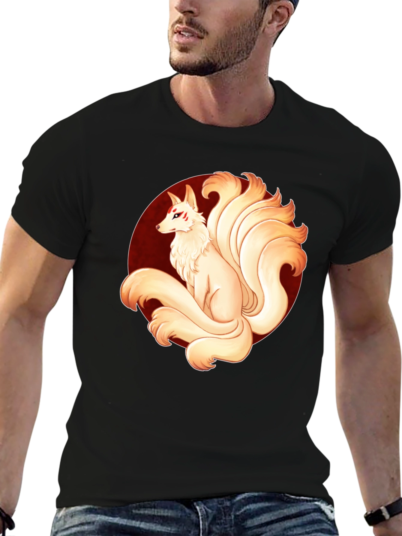 Nine-Tailed Fox Graphic Tee - Stylish Anime Inspired Shirt