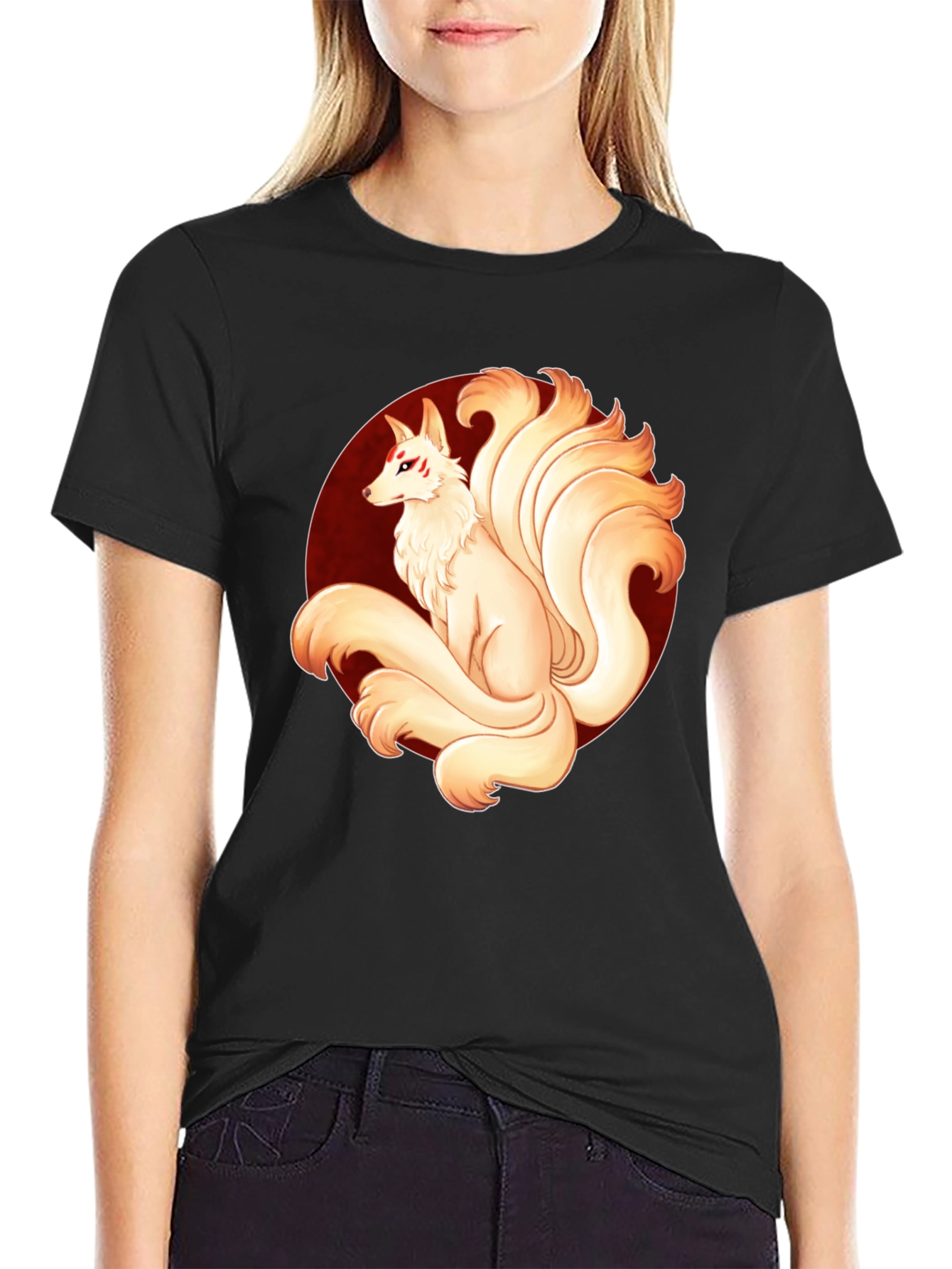 Nine-Tailed Fox Graphic Tee - Stylish Anime Inspired Shirt