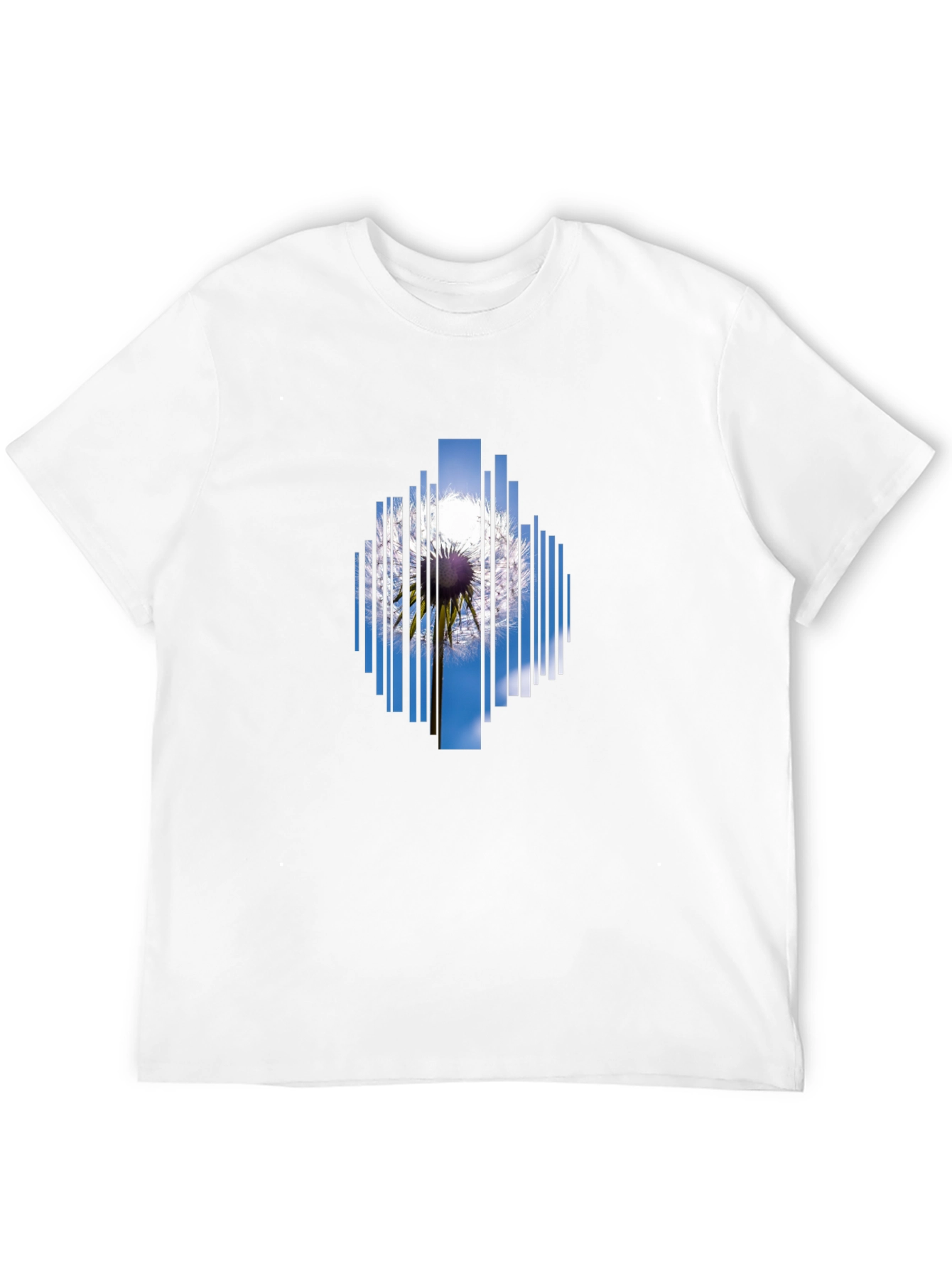 Abstract Dandelion Graphic Tee - Black
