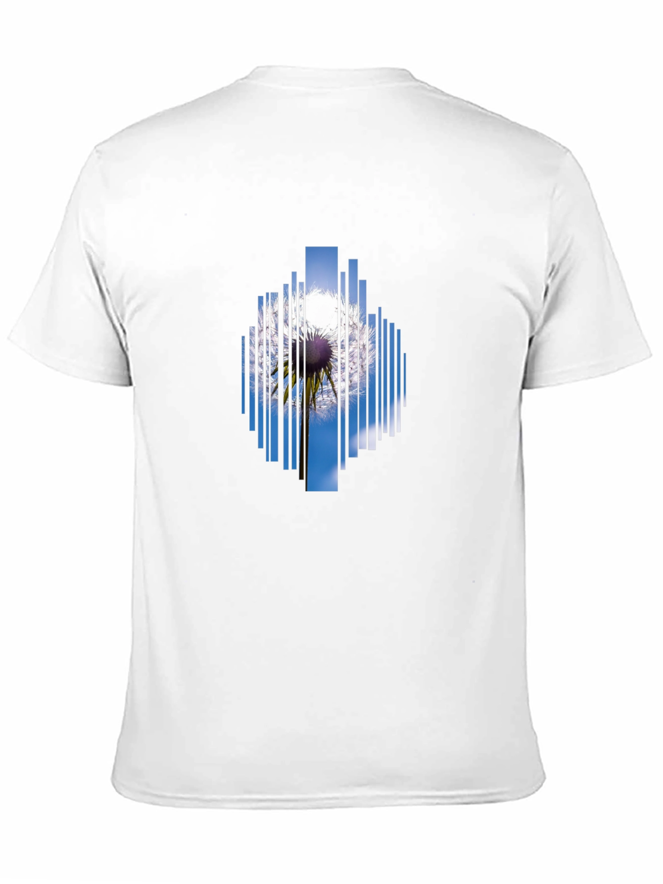 Abstract Dandelion Graphic Tee - Black