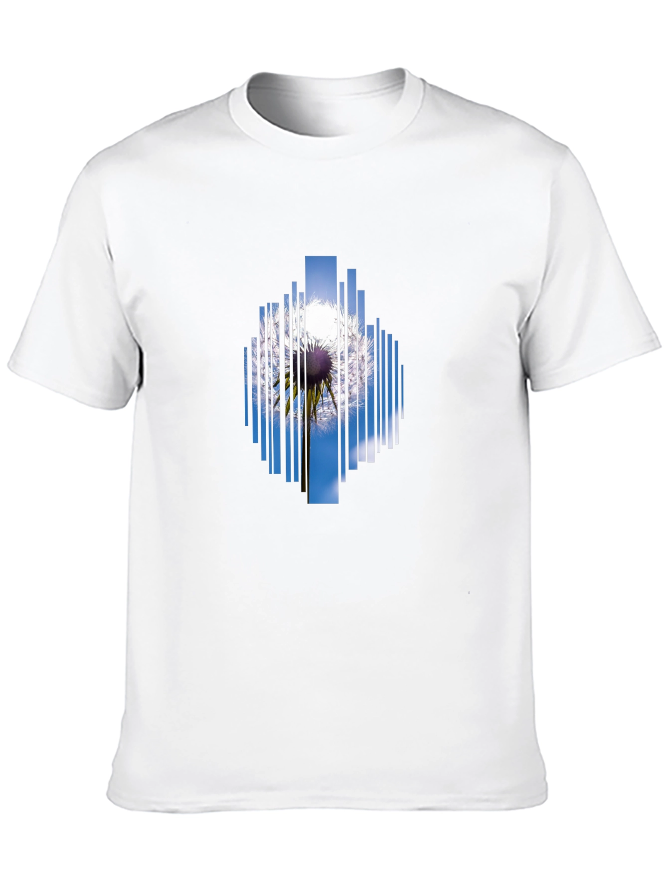 Abstract Dandelion Graphic Tee - Black