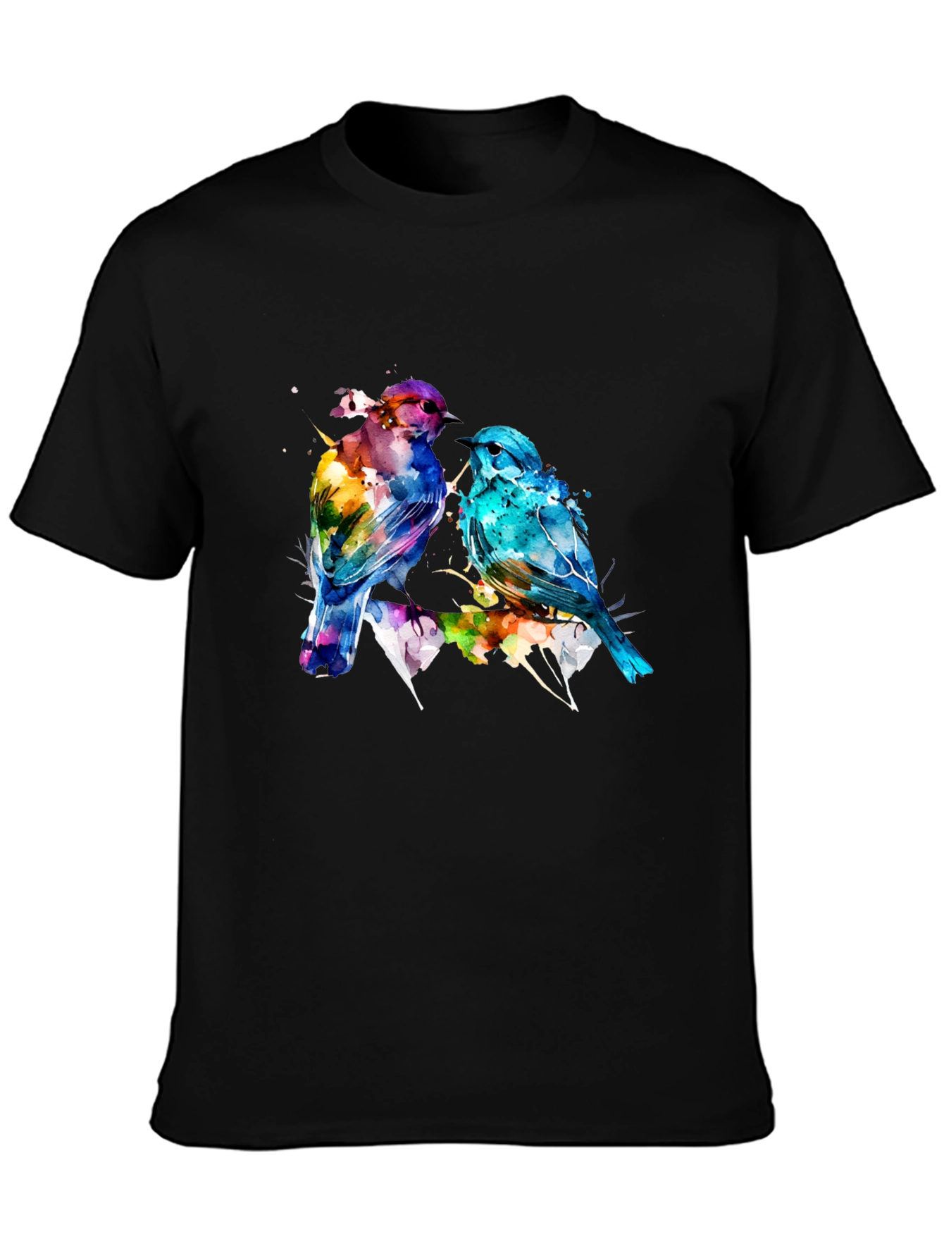 Watercolor Bird Print Tee