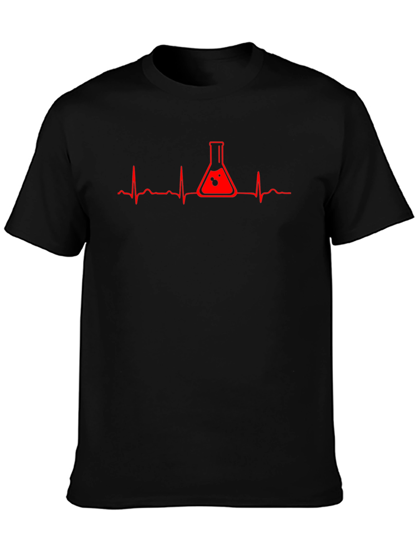 Science Heartbeat Black T-Shirt