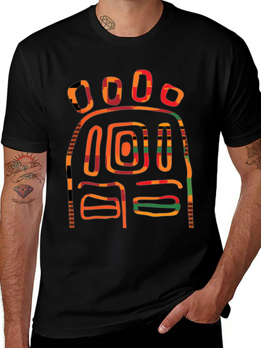 Abstract Graphic Print T-Shirt - Bold Design