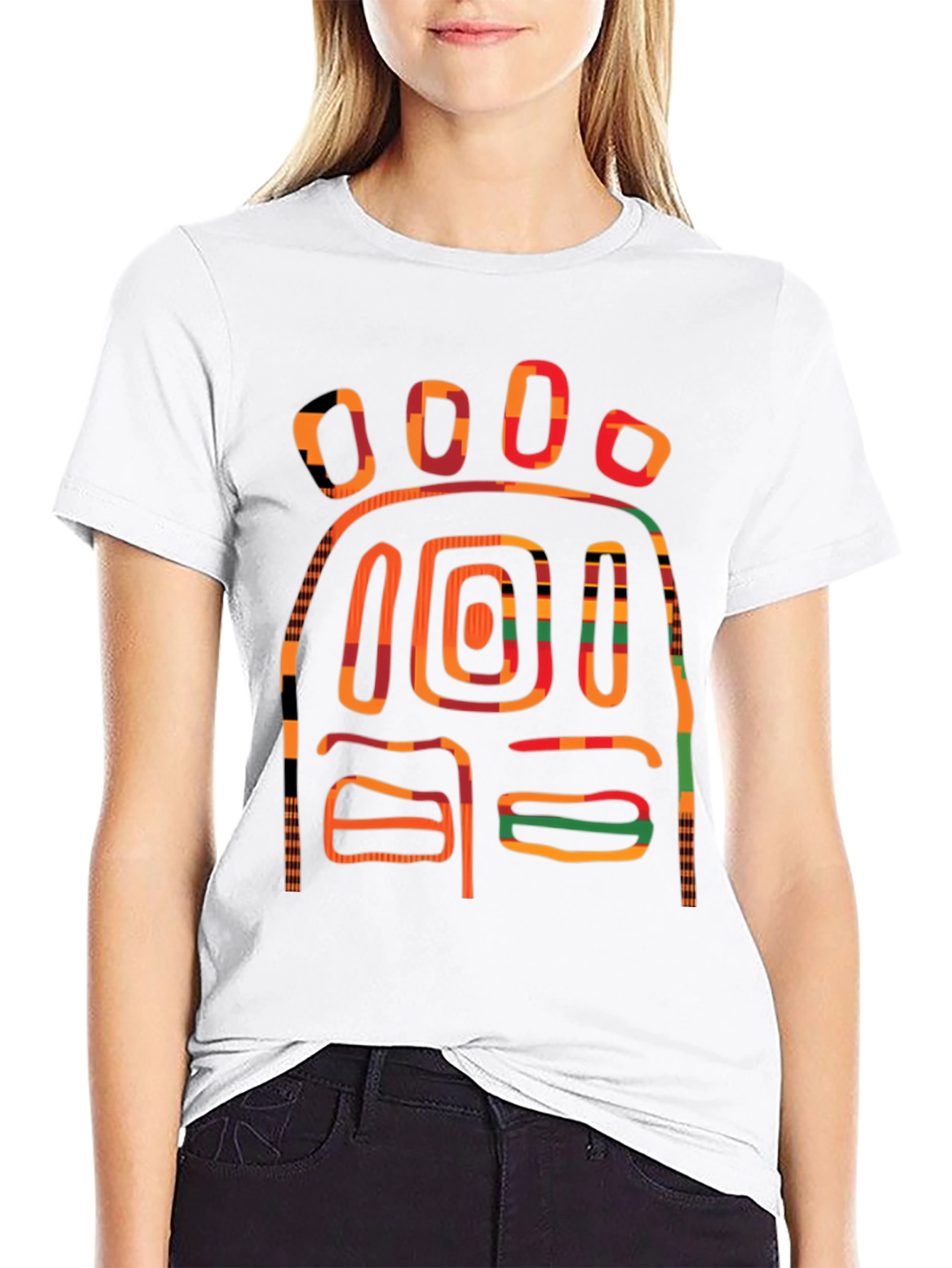 Abstract Graphic Print T-Shirt - Bold Design