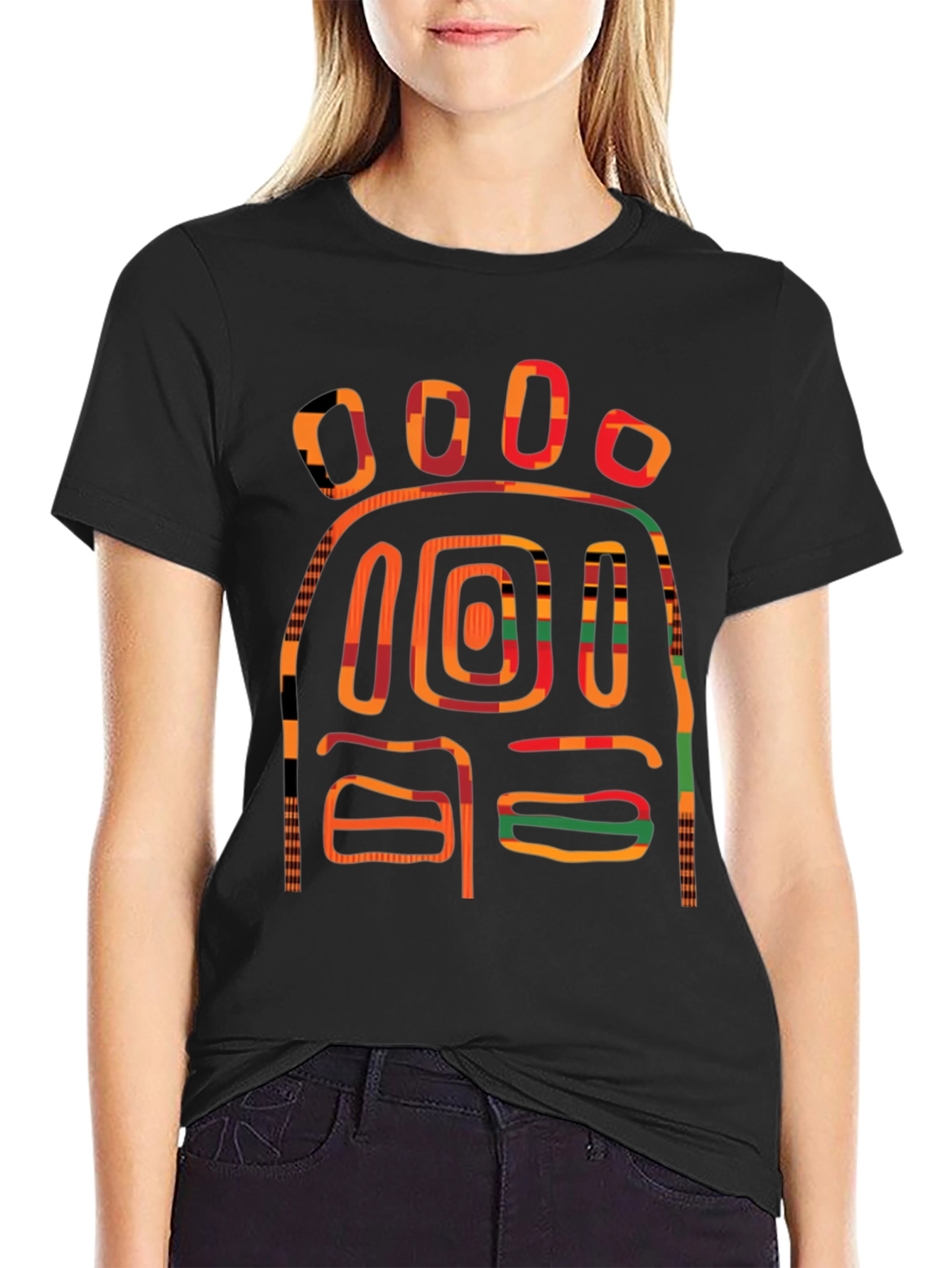 Abstract Graphic Print T-Shirt - Bold Design