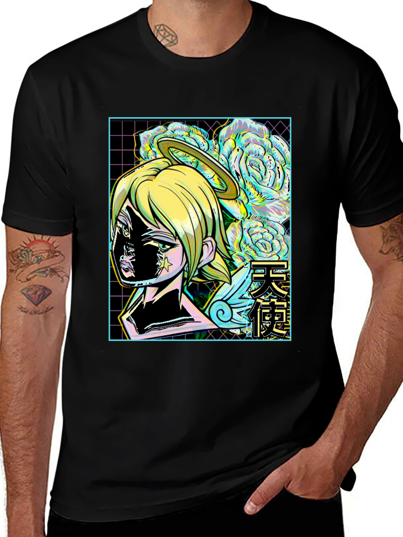 Angel Anime Graphic Tee - Trendy Streetwear