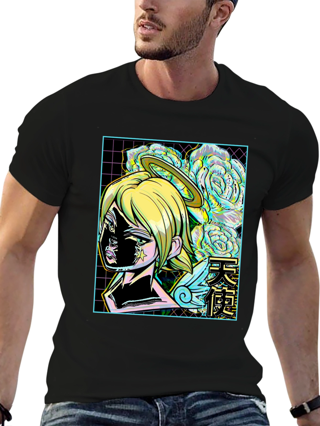 Angel Anime Graphic Tee - Trendy Streetwear