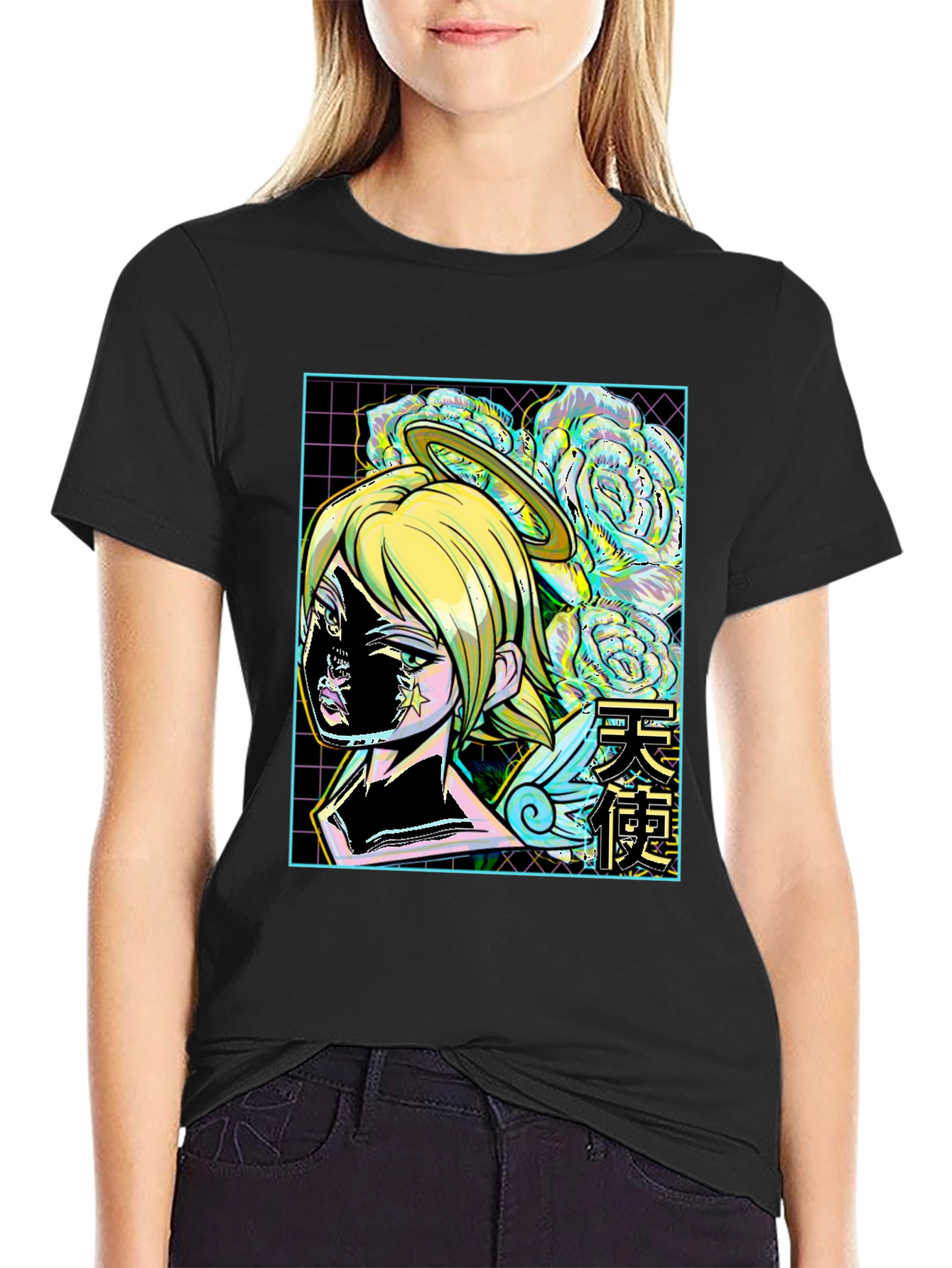 Angel Anime Graphic Tee - Trendy Streetwear