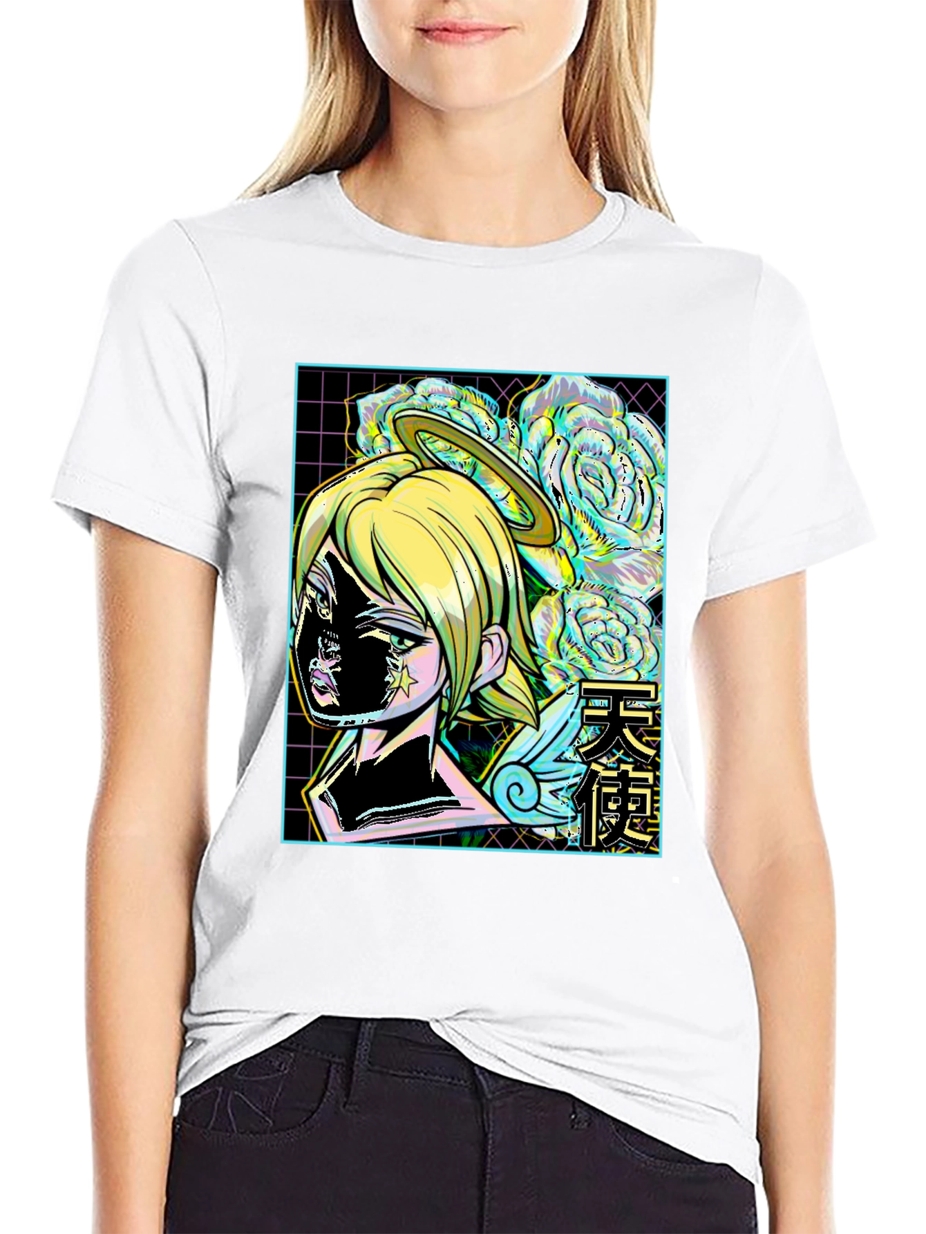 Angel Anime Graphic Tee - Trendy Streetwear