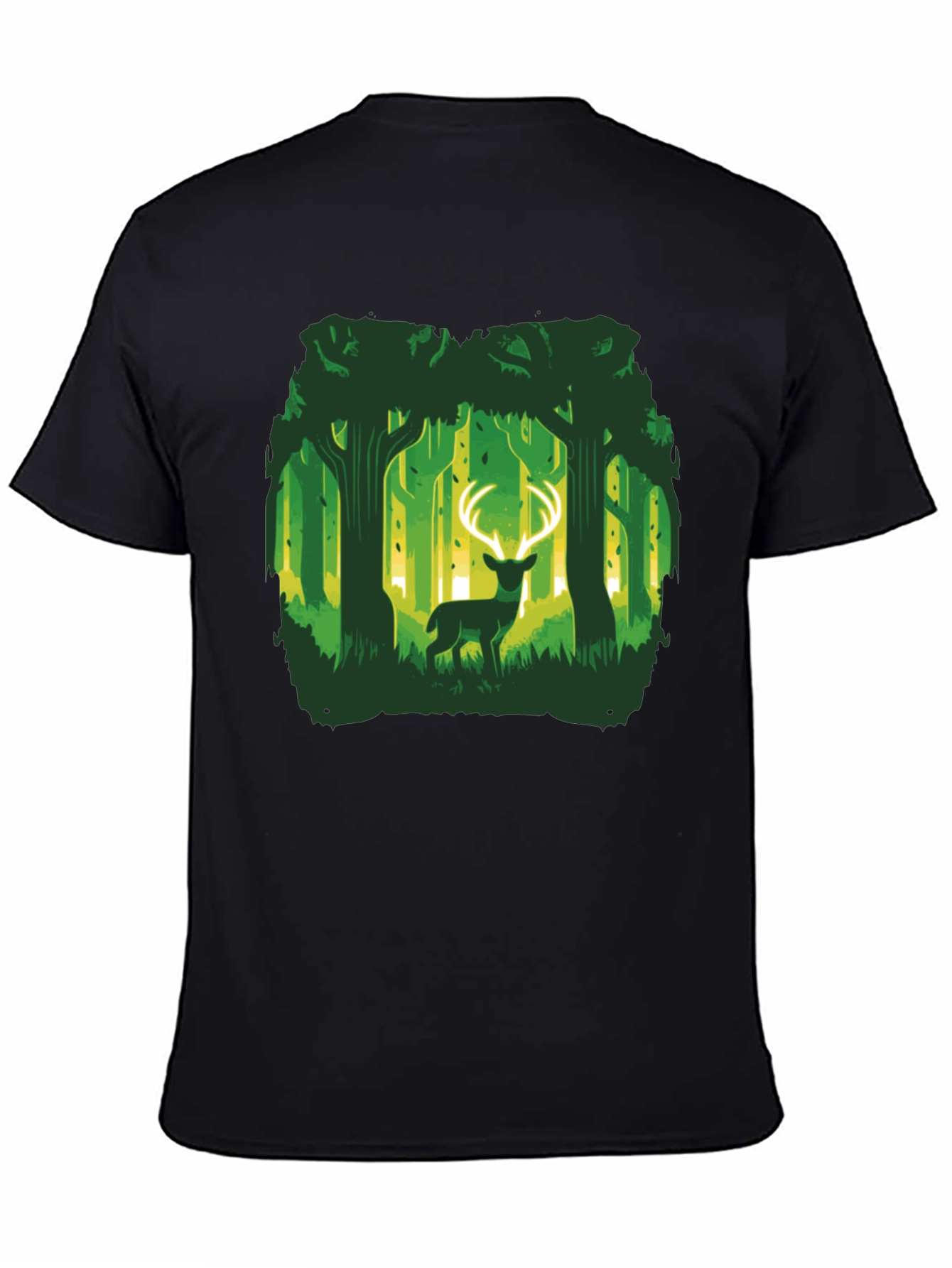 Forest Deer Graphic Tee - Unique Nature Design