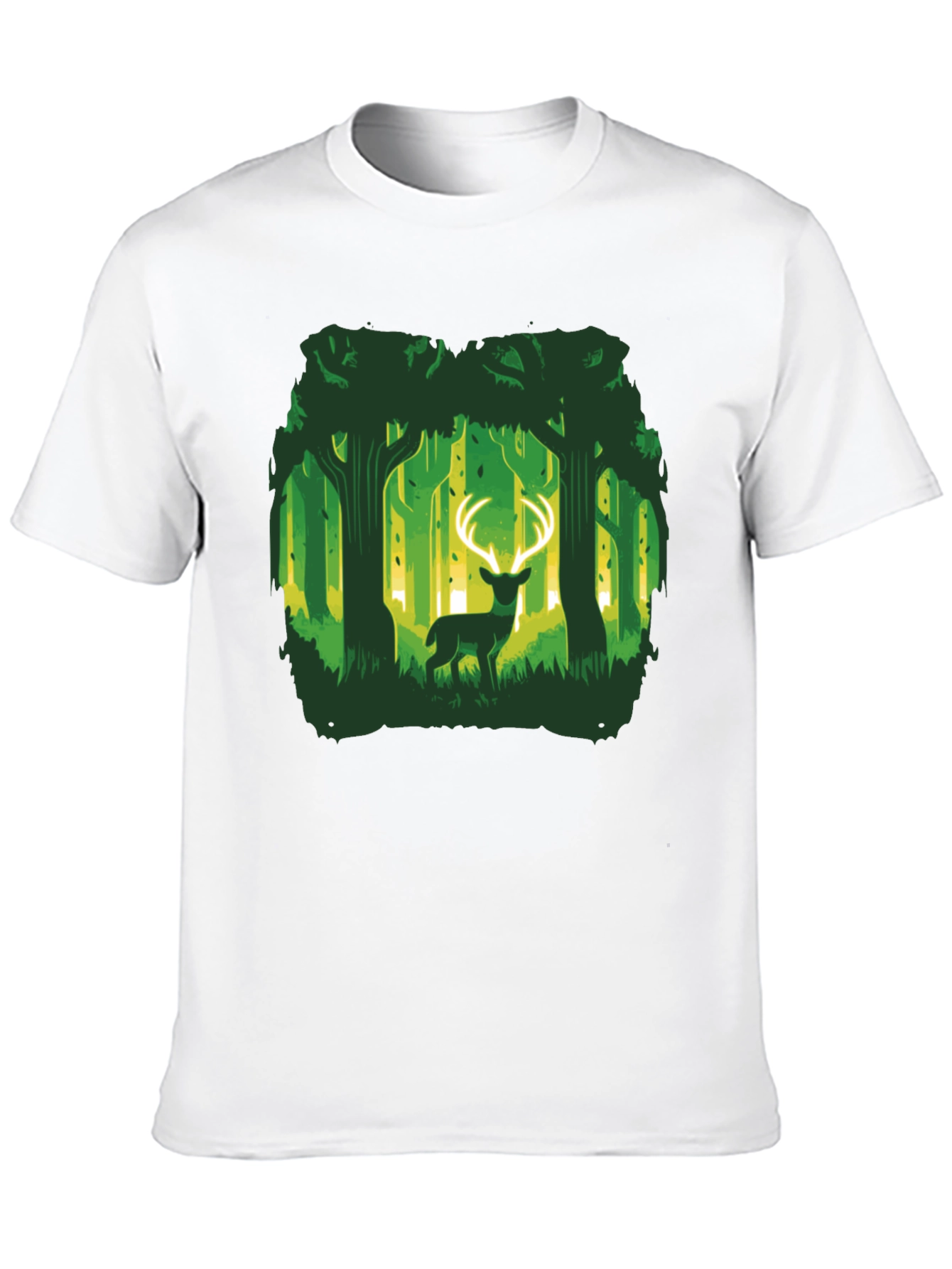 Forest Deer Graphic Tee - Unique Nature Design