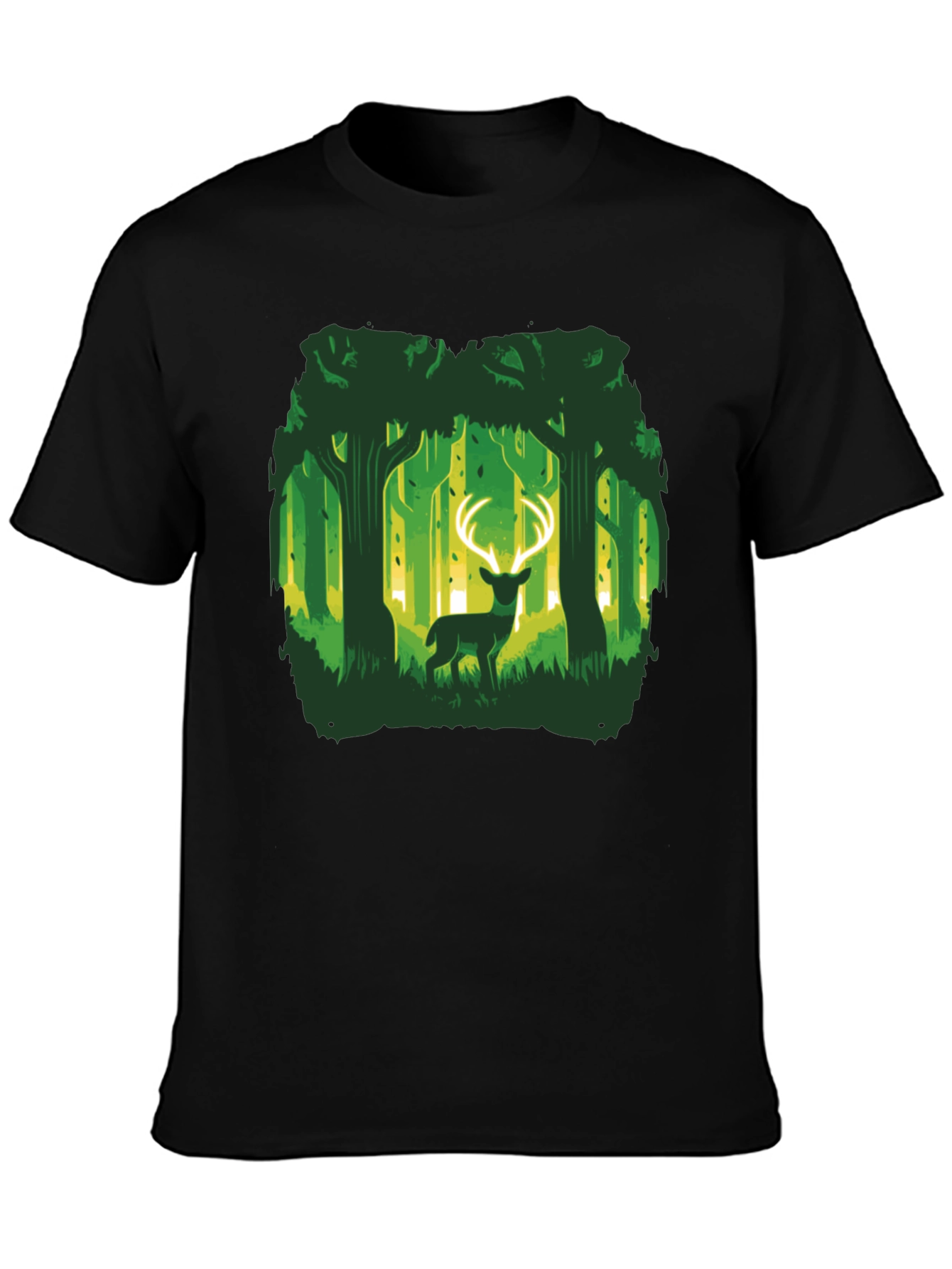 Forest Deer Graphic Tee - Unique Nature Design