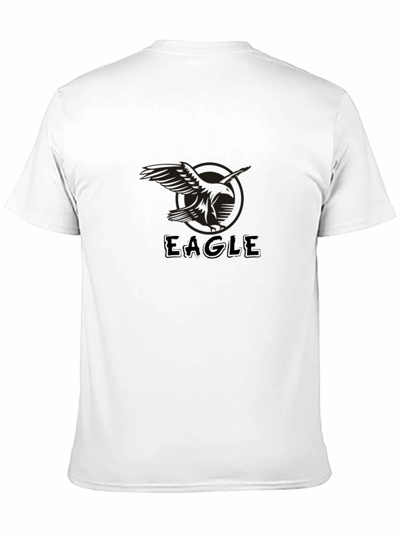 Eagle Graphic Print Mens T-Shirt - Black
