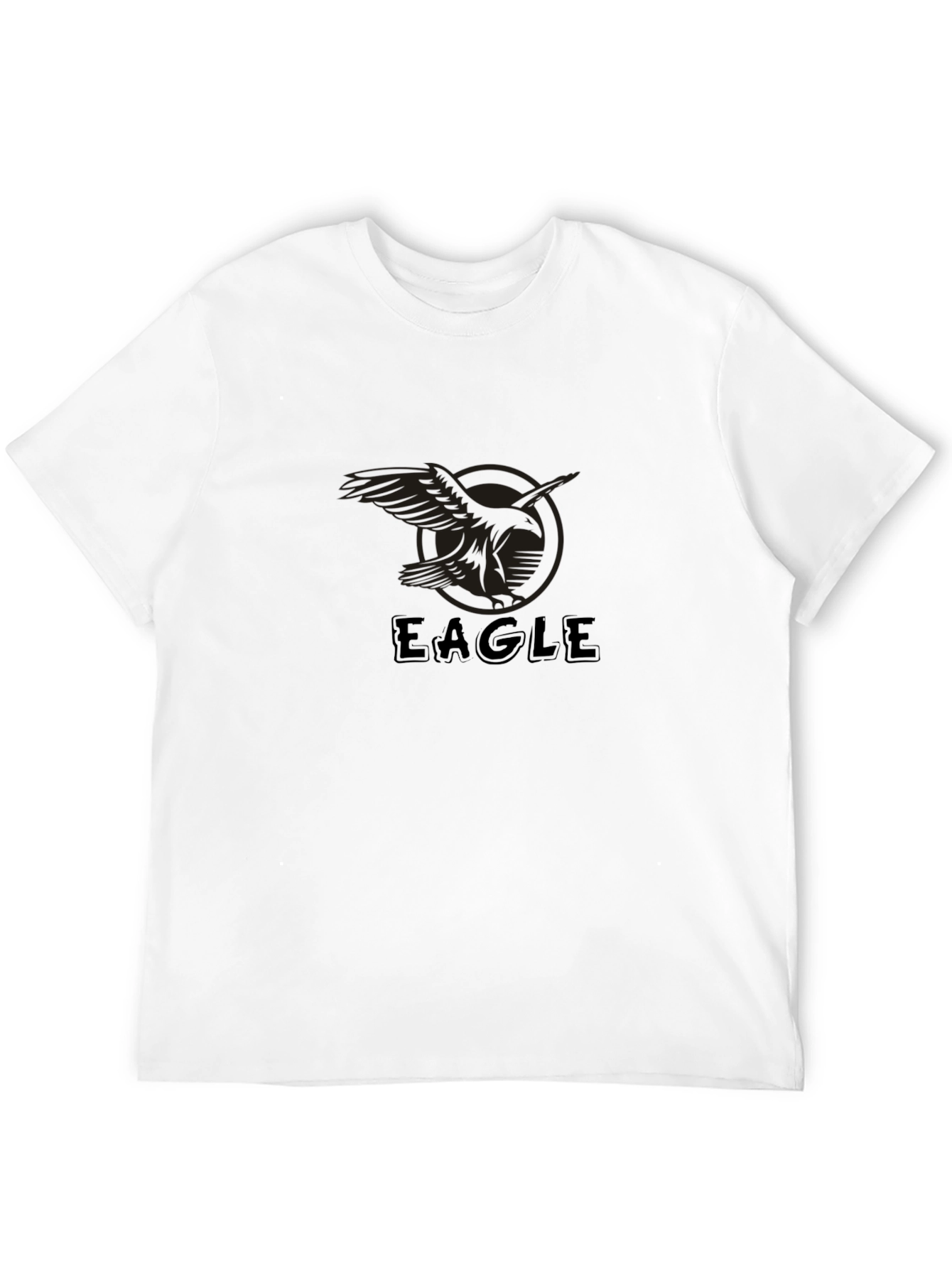 Eagle Graphic Print Mens T-Shirt - Black