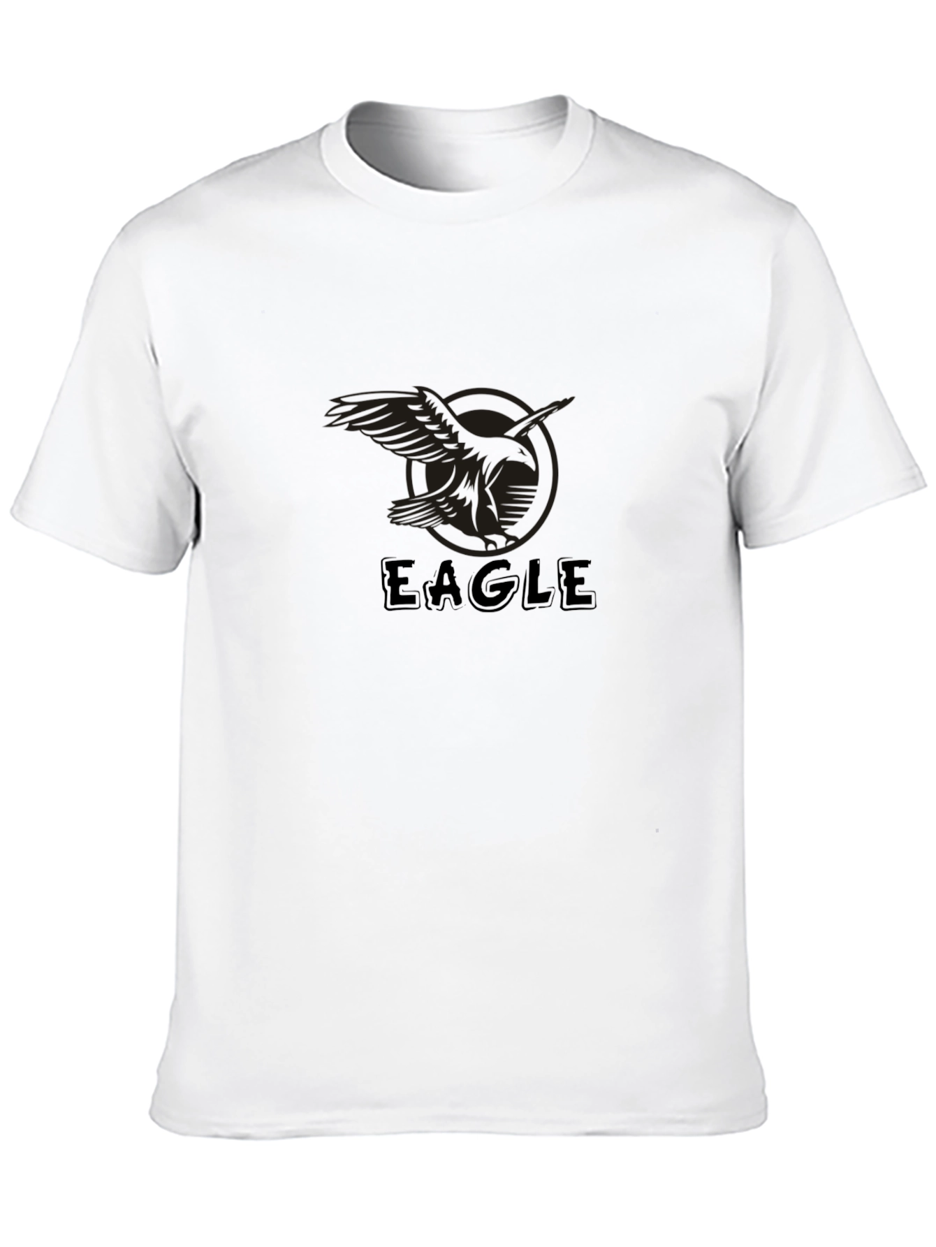 Eagle Graphic Print Mens T-Shirt - Black